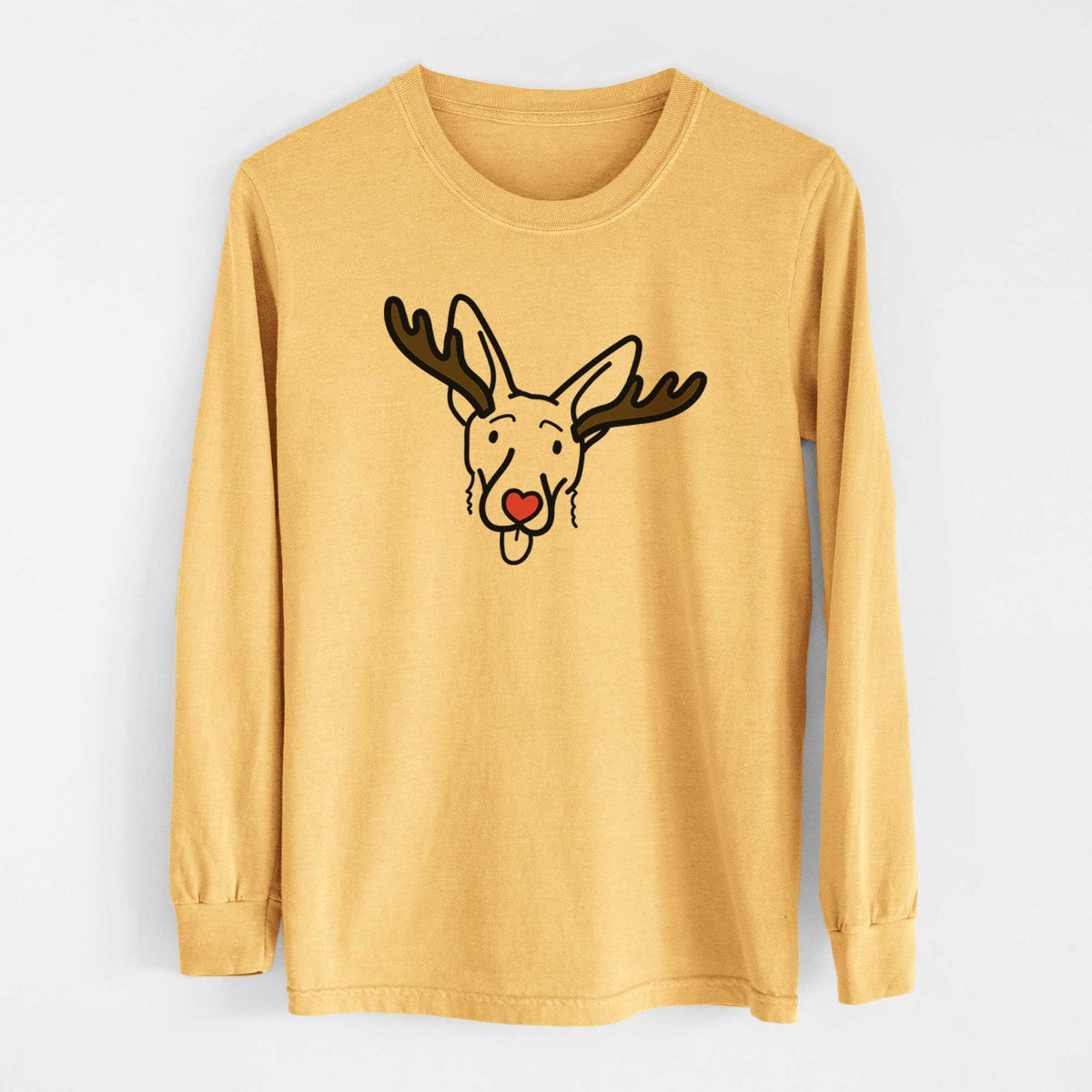 Red Nose Shepherd Mix - Rosie - Heavyweight 100% Cotton Long Sleeve