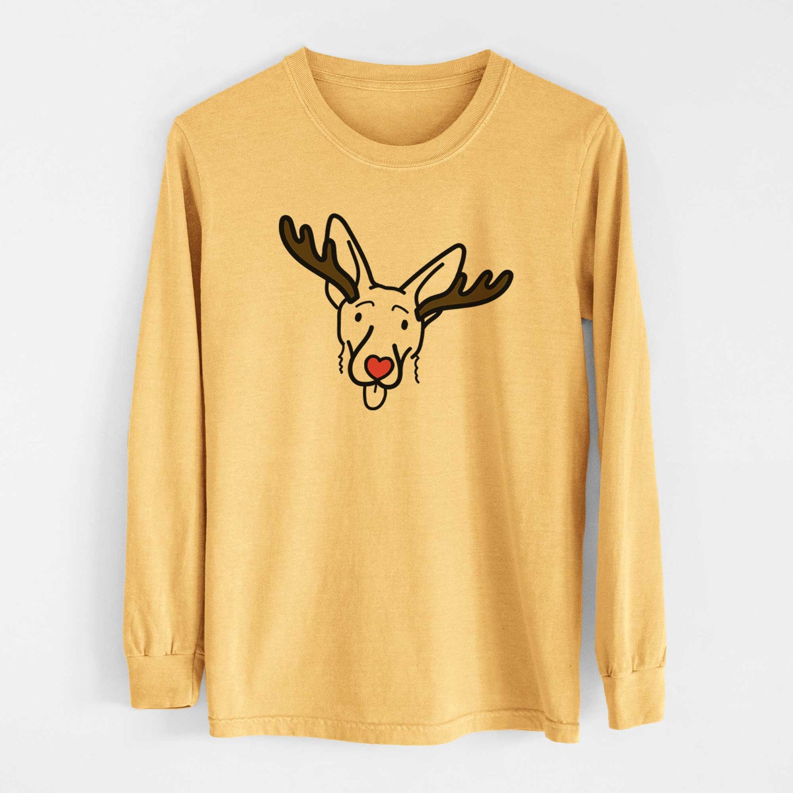 Red Nose Shepherd Mix - Rosie - Heavyweight 100% Cotton Long Sleeve