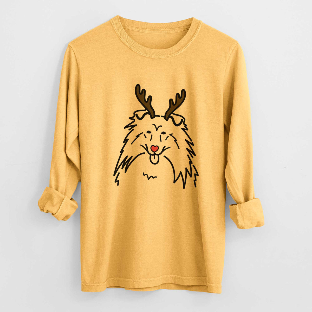 Red Nose Rough Collie - Heavyweight 100% Cotton Long Sleeve