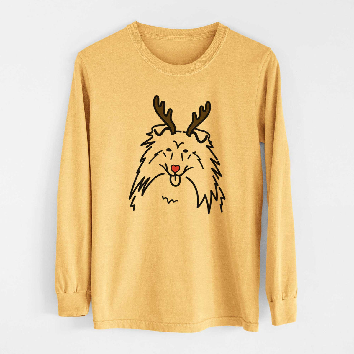 Red Nose Rough Collie - Heavyweight 100% Cotton Long Sleeve