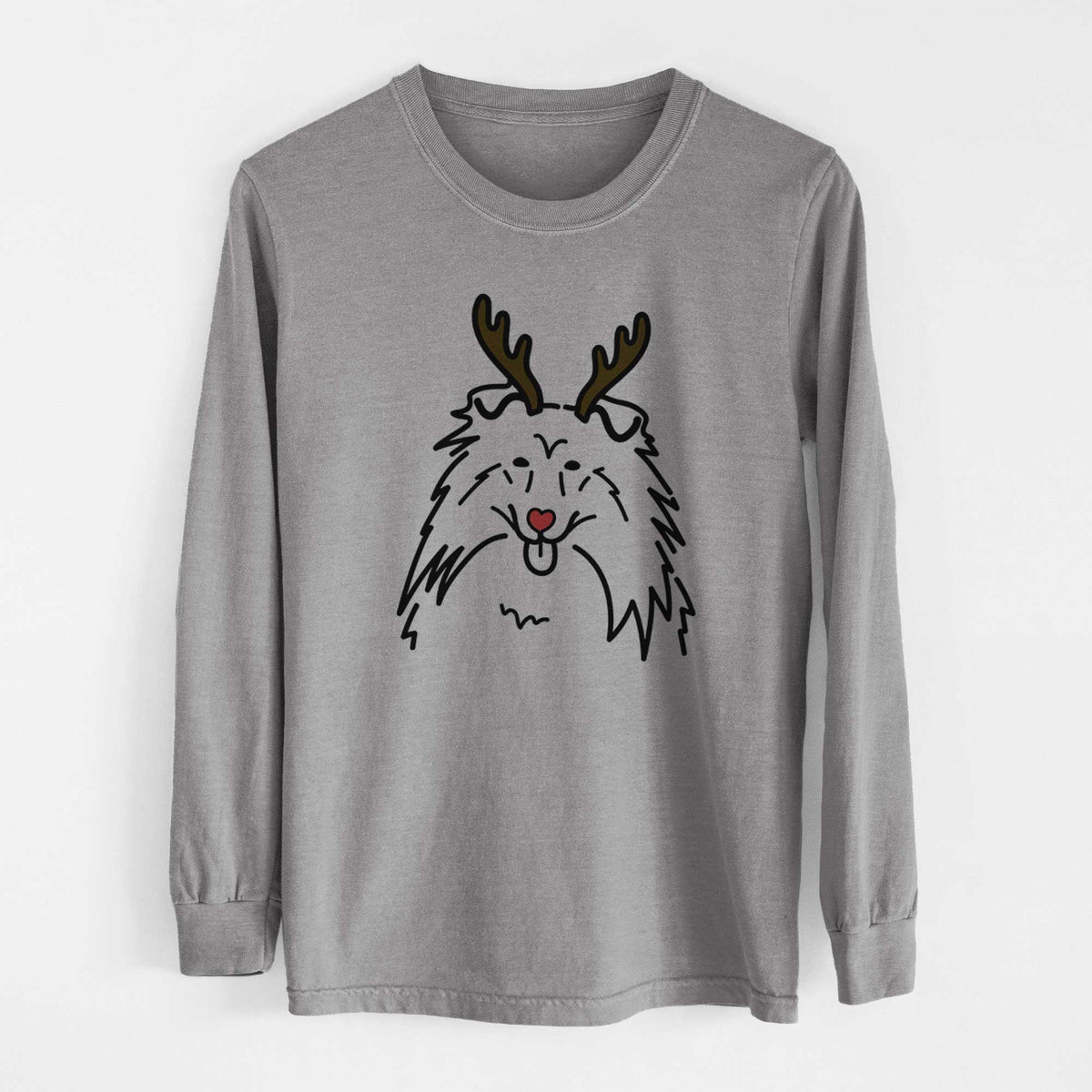 Red Nose Rough Collie - Heavyweight 100% Cotton Long Sleeve