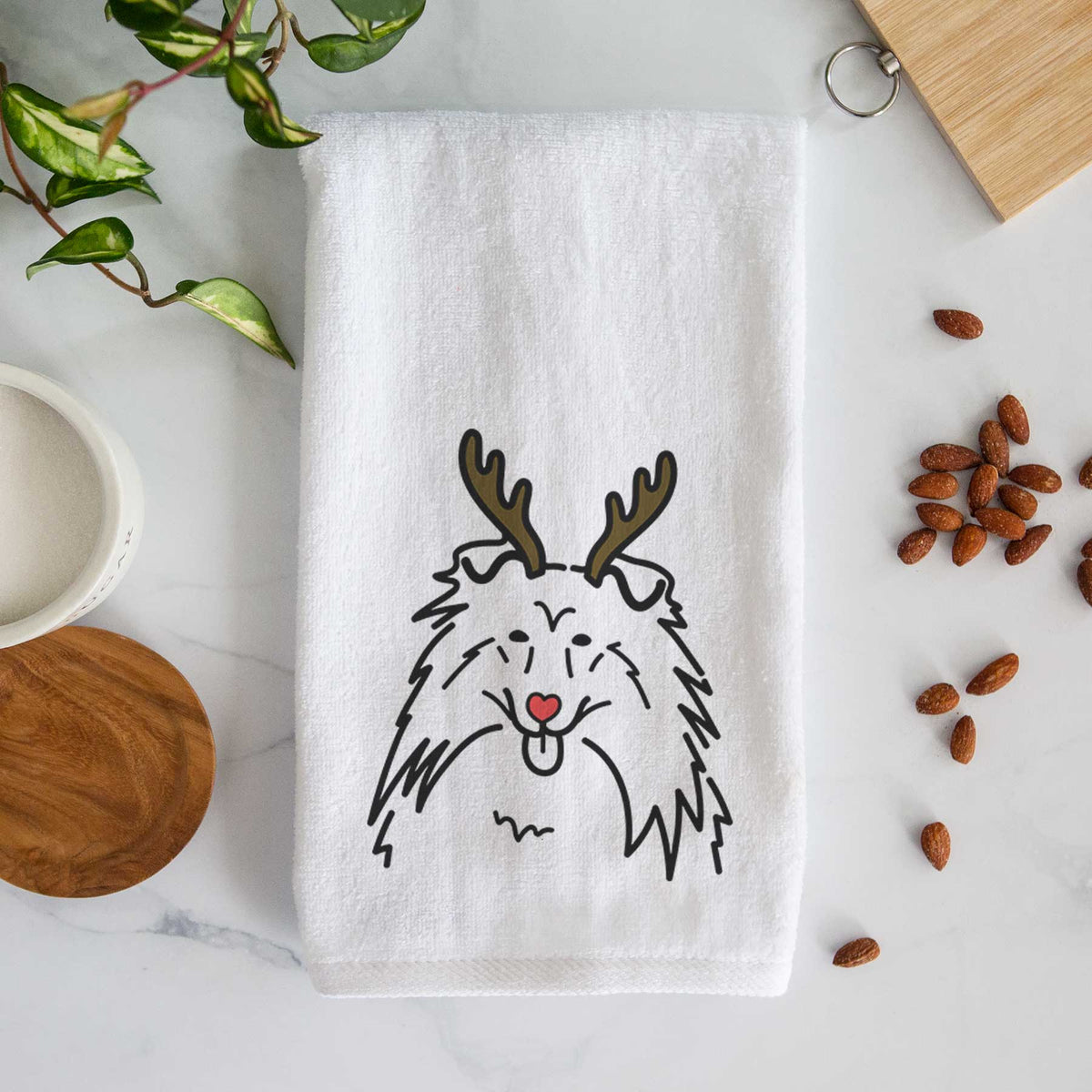 Red Nose Rough Collie - Decorative Hand Towel