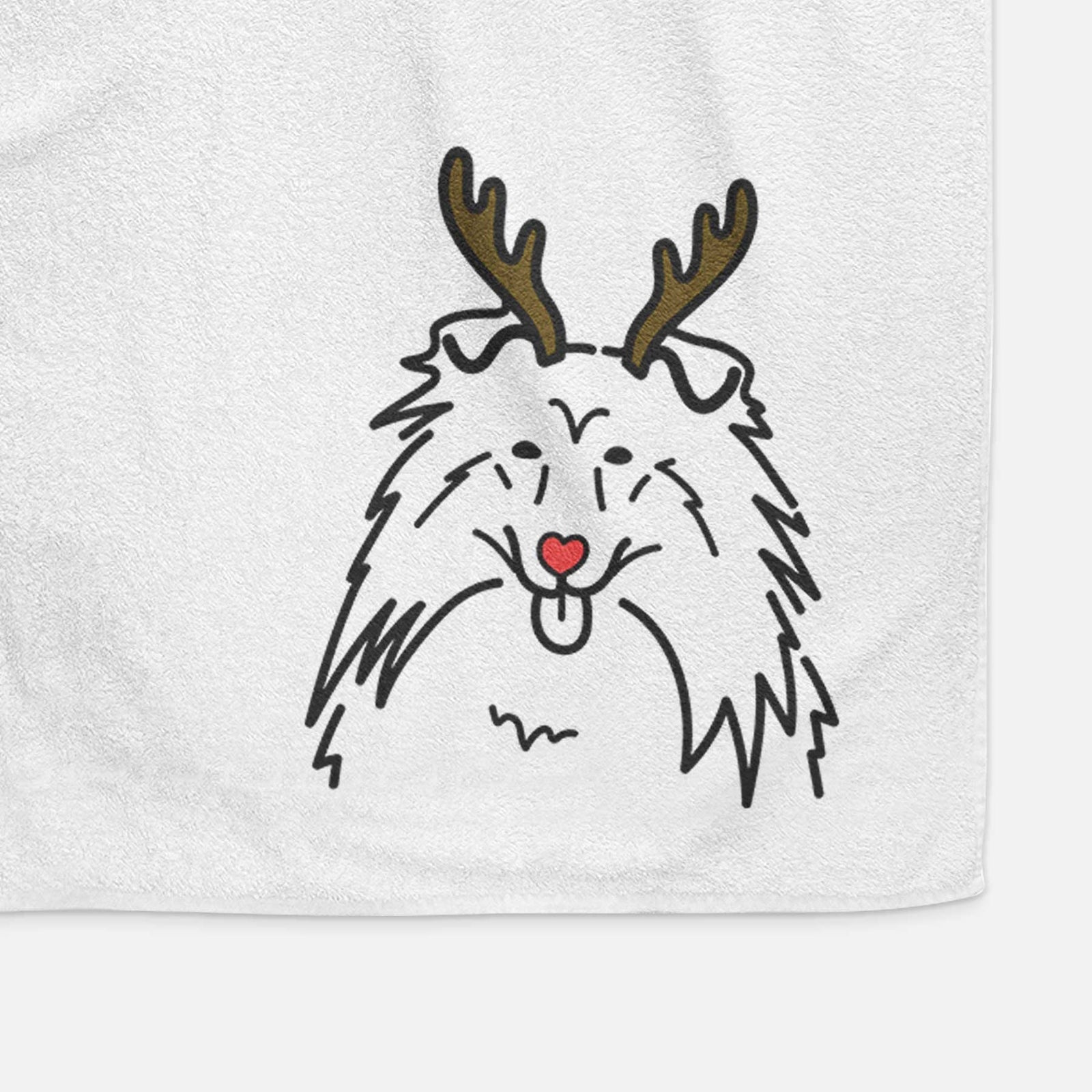 Red Nose Rough Collie - Decorative Hand Towel
