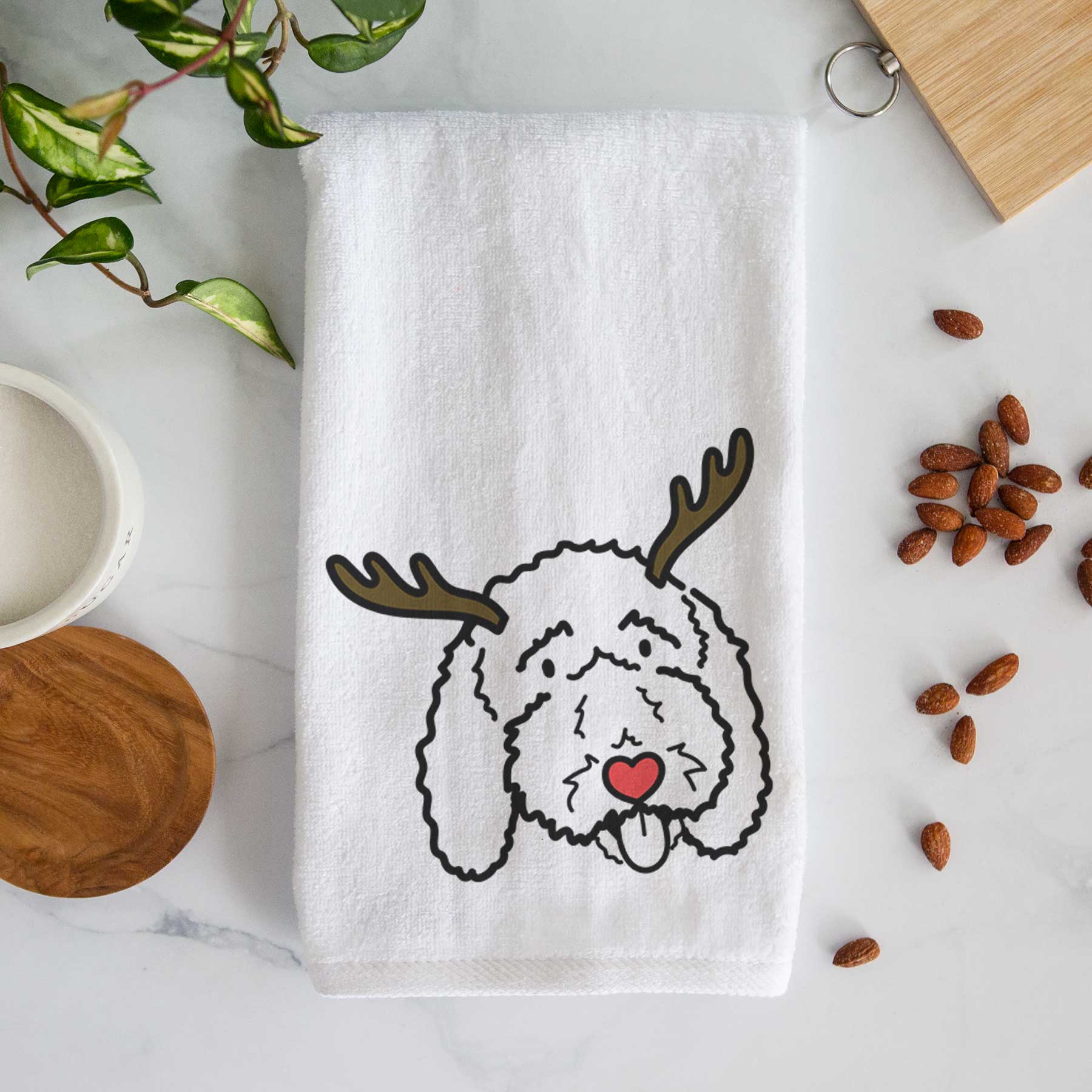 Red Nose Bernedoodle - Ruby - Decorative Hand Towel