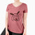 Red Nose Bernedoodle - Ruby - Women's V-neck Shirt