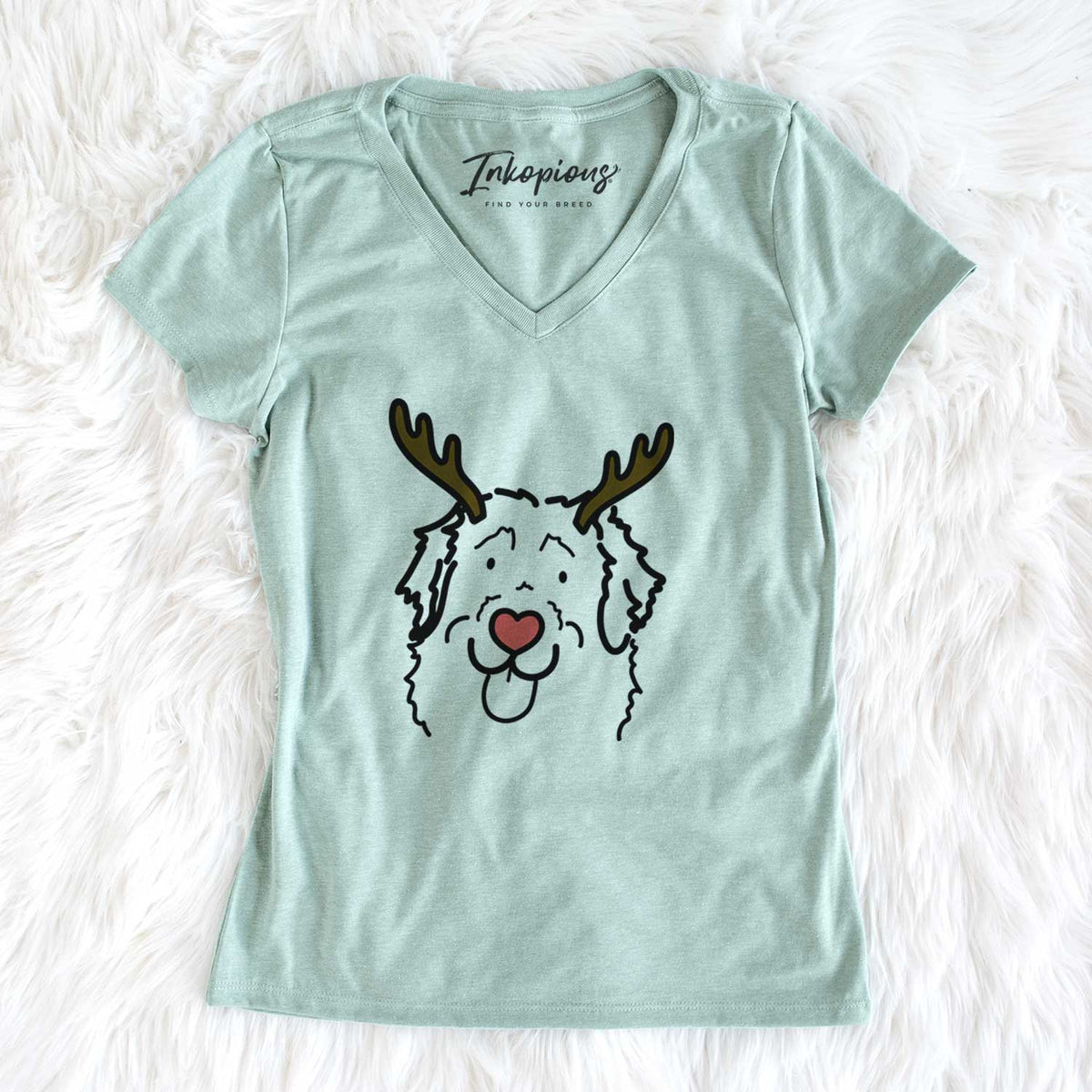 Red Nose Leonberger - Sabre - Women&#39;s V-neck Shirt