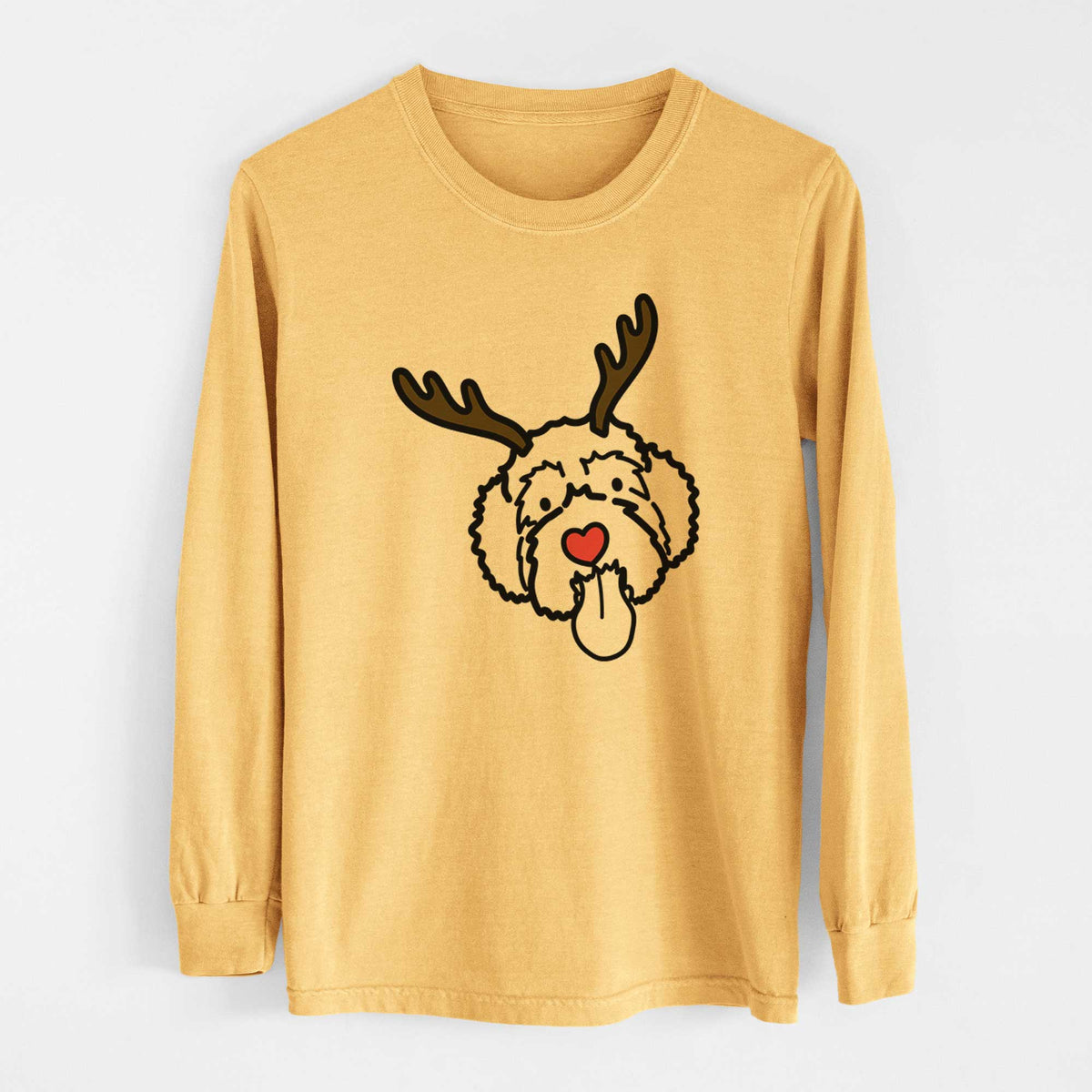 Red Nose Portguese Water Dog - Sam - Heavyweight 100% Cotton Long Sleeve