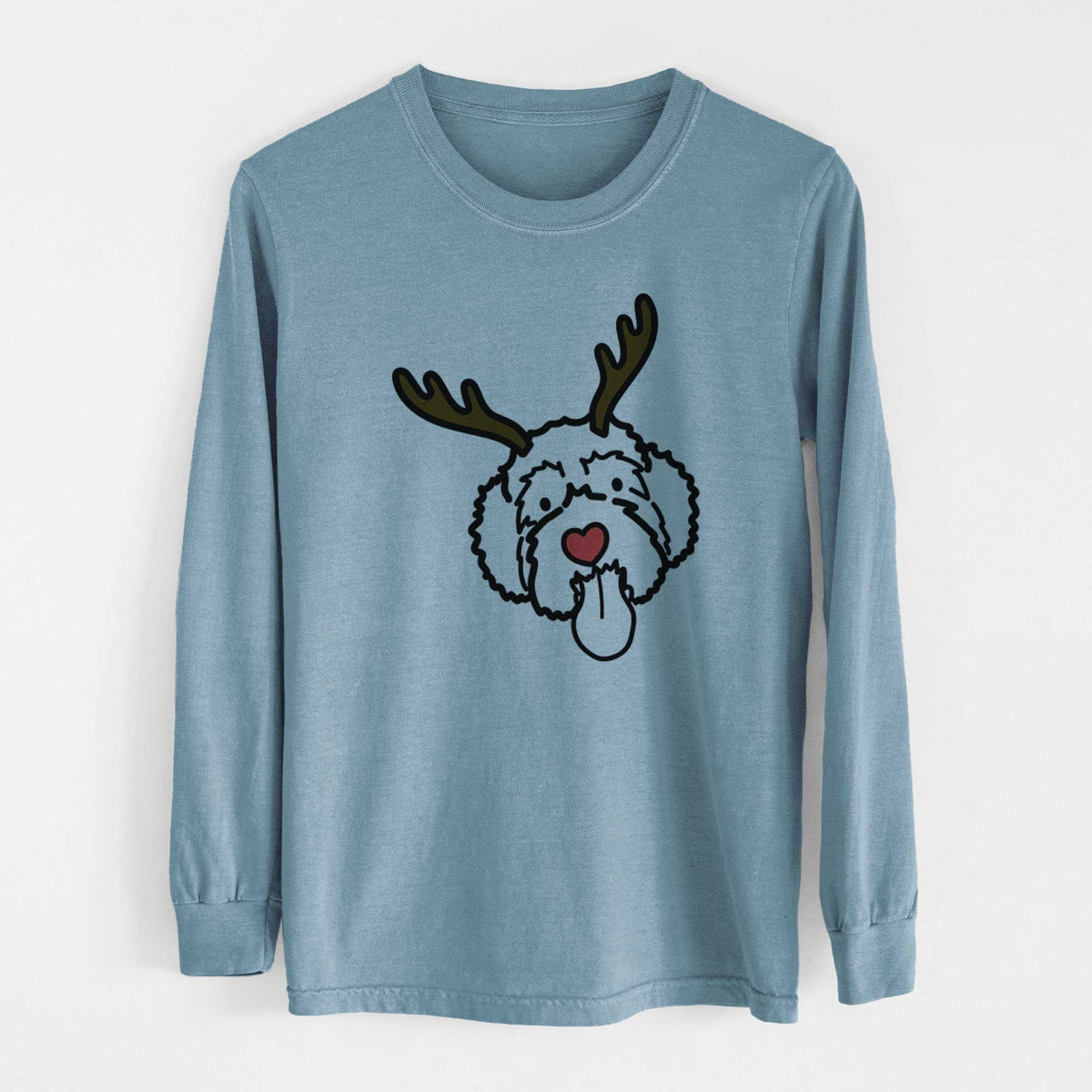 Red Nose Portguese Water Dog - Sam - Heavyweight 100% Cotton Long Sleeve