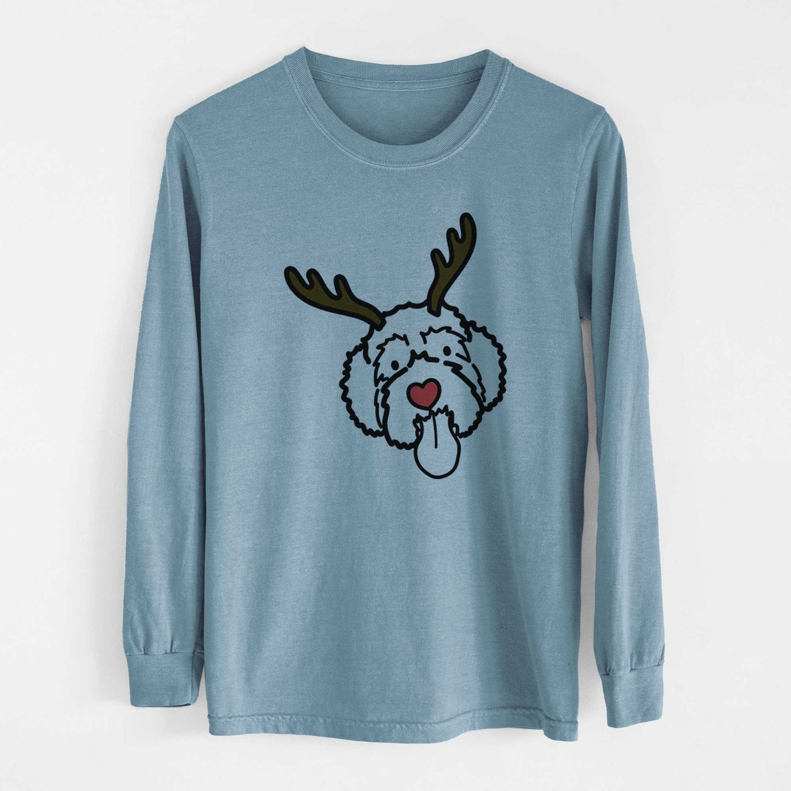 Red Nose Portguese Water Dog - Sam - Heavyweight 100% Cotton Long Sleeve