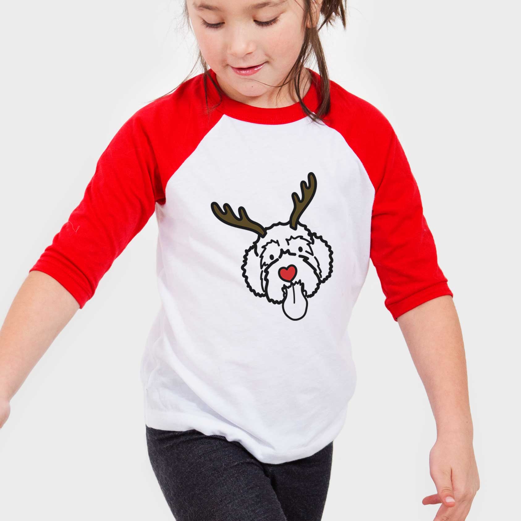 Red Nose Portguese Water Dog - Sam - Youth 3/4 Long Sleeve