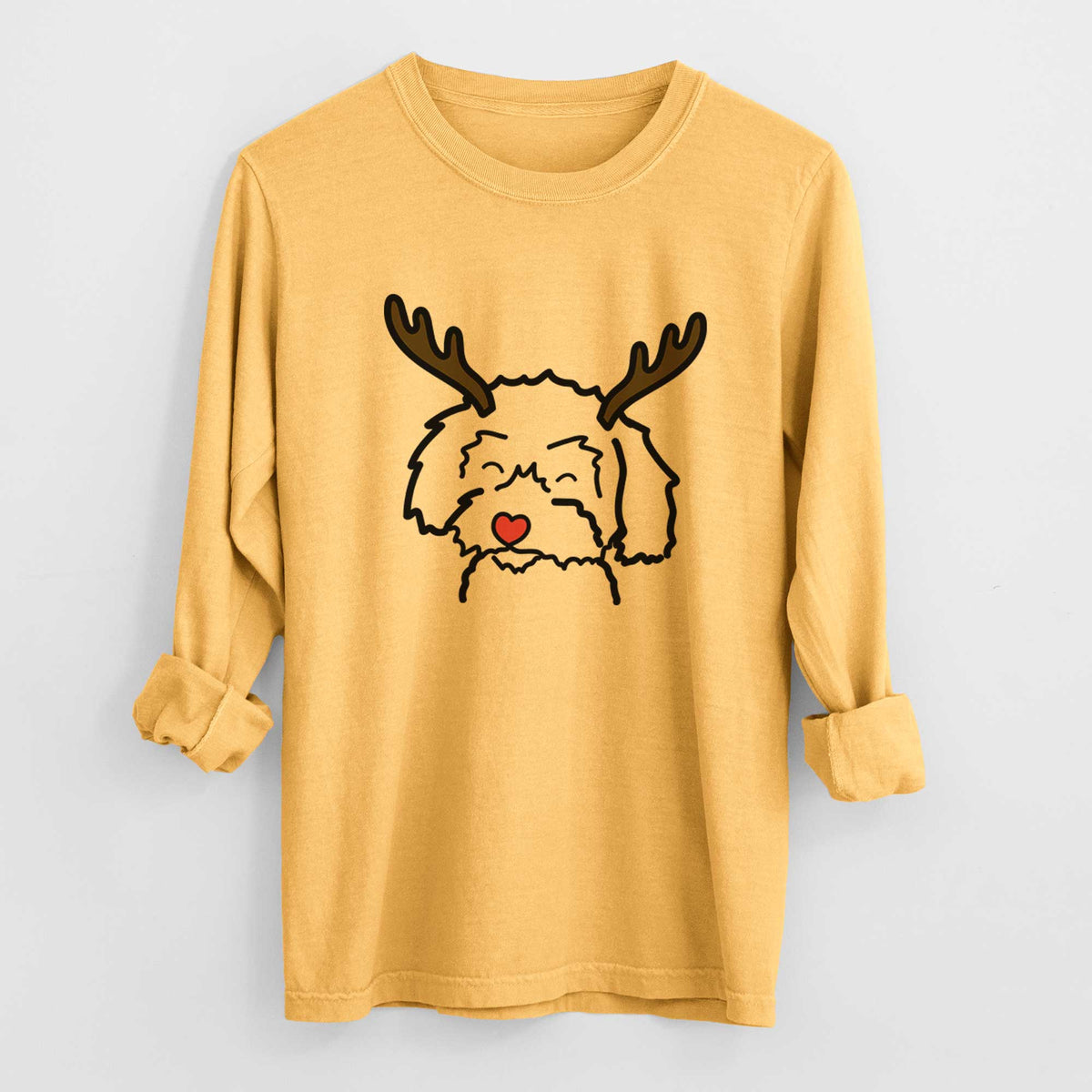 Red Nose Schnoodle - Heavyweight 100% Cotton Long Sleeve