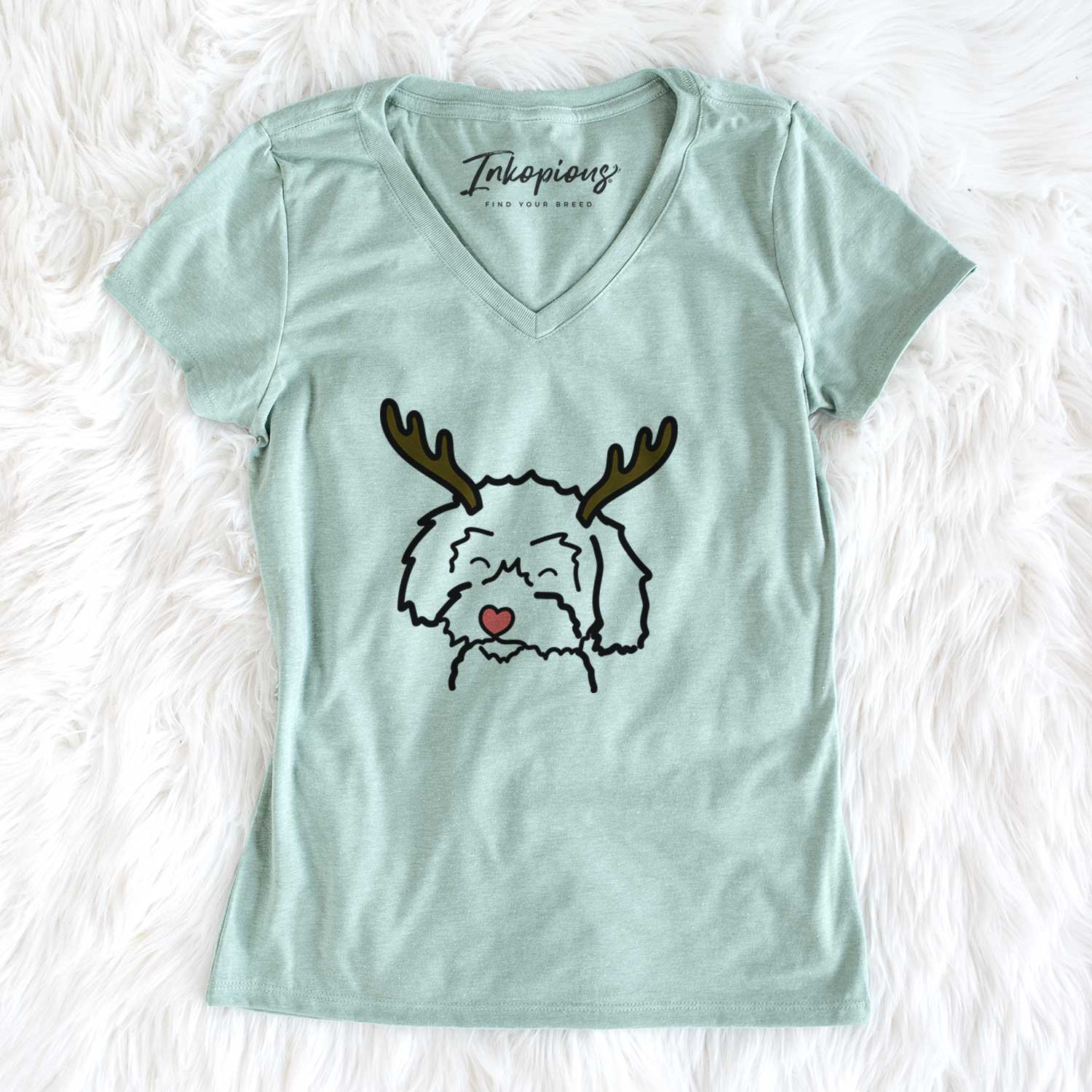 Red Nose Schnoodle - Women's V-neck Shirt