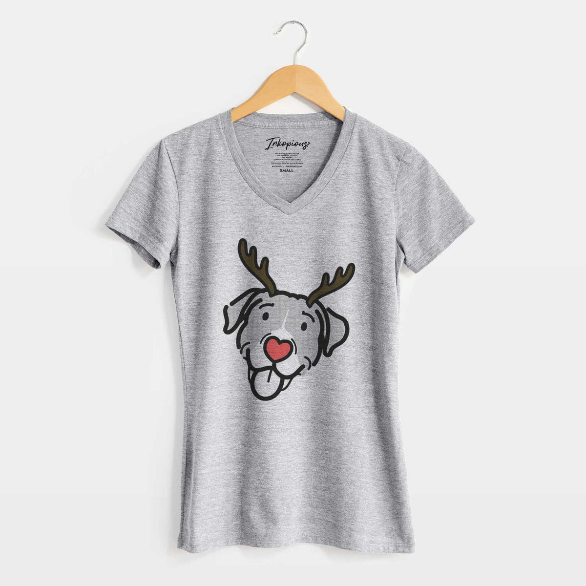 Red Nose Pitbull Mix - Shadow - Women's V-neck Shirt