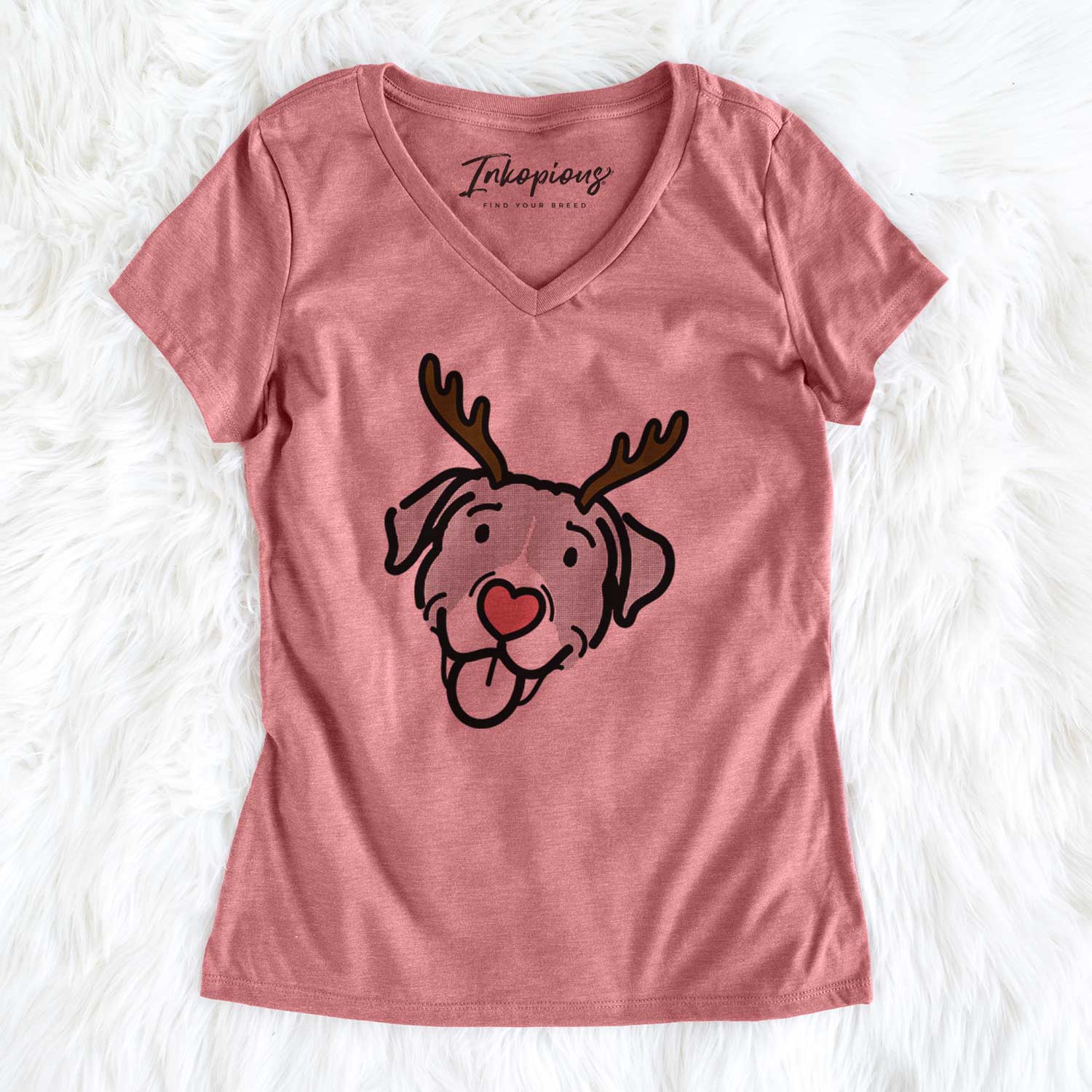 Red Nose Pitbull Mix - Shadow - Women's V-neck Shirt