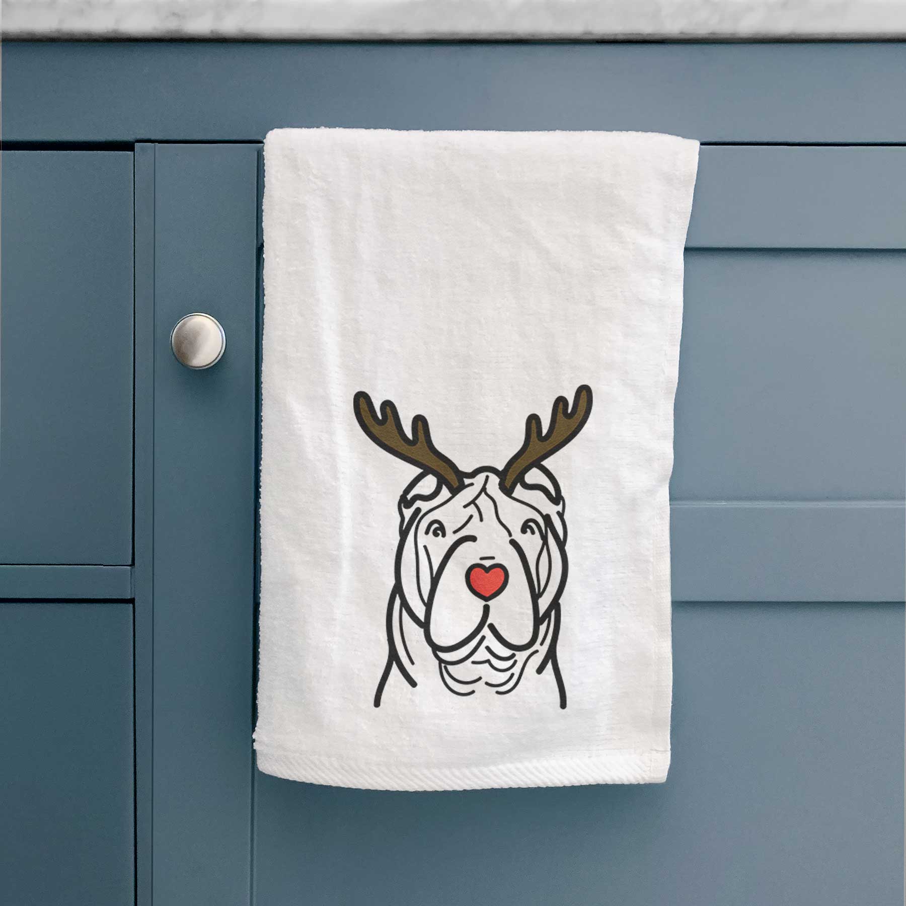 Red Nose Shar Pei - Decorative Hand Towel