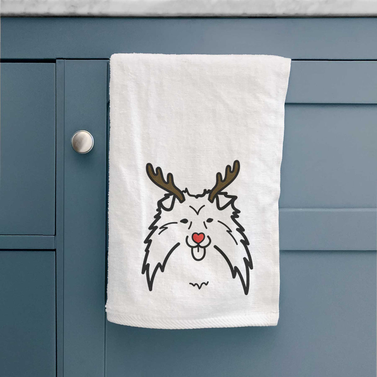 Red Nose Shetland Sheepdog - Decorative Hand Towel