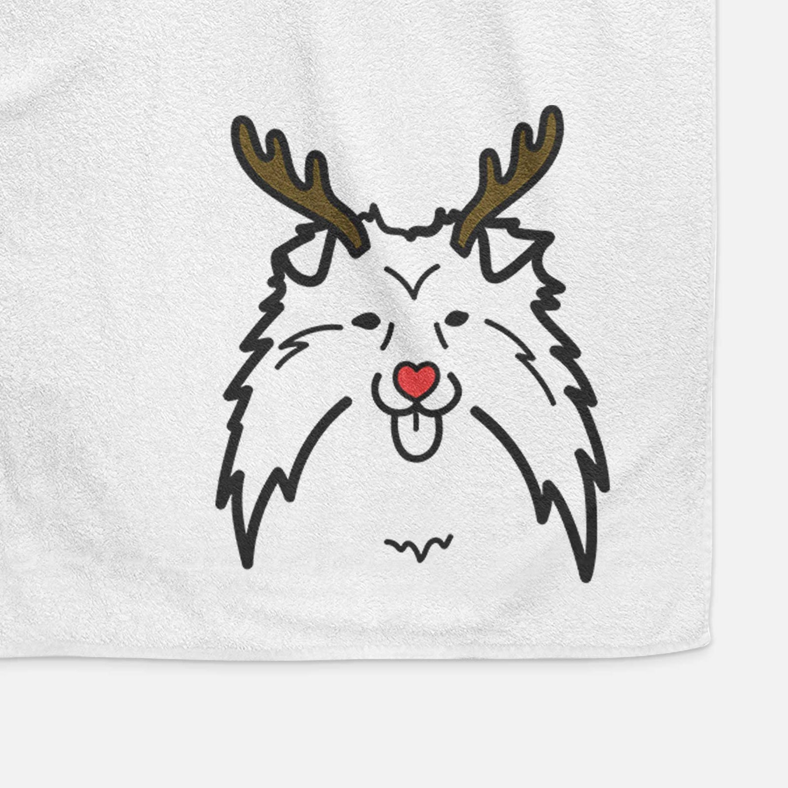 Red Nose Shetland Sheepdog - Decorative Hand Towel