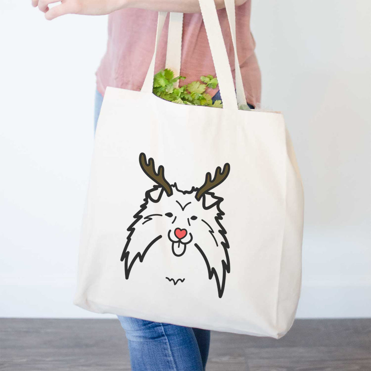 Red Nose Shetland Sheepdog - Tote Bag