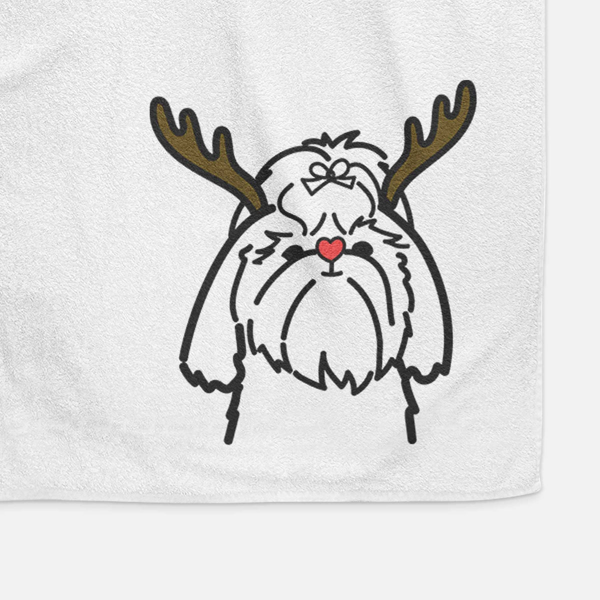 Red Nose Shih Tzu - Decorative Hand Towel
