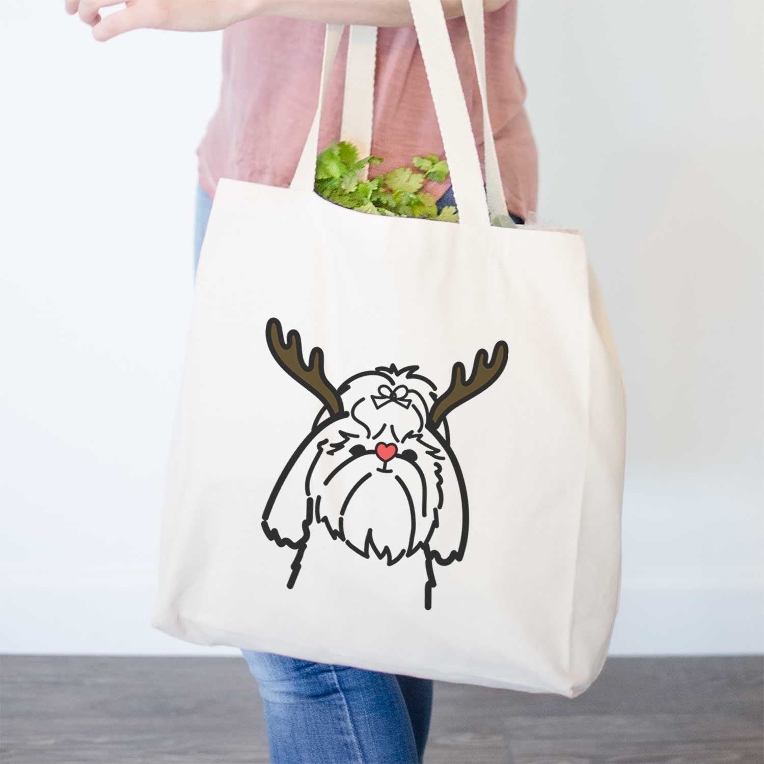 Red Nose Shih Tzu - Tote Bag