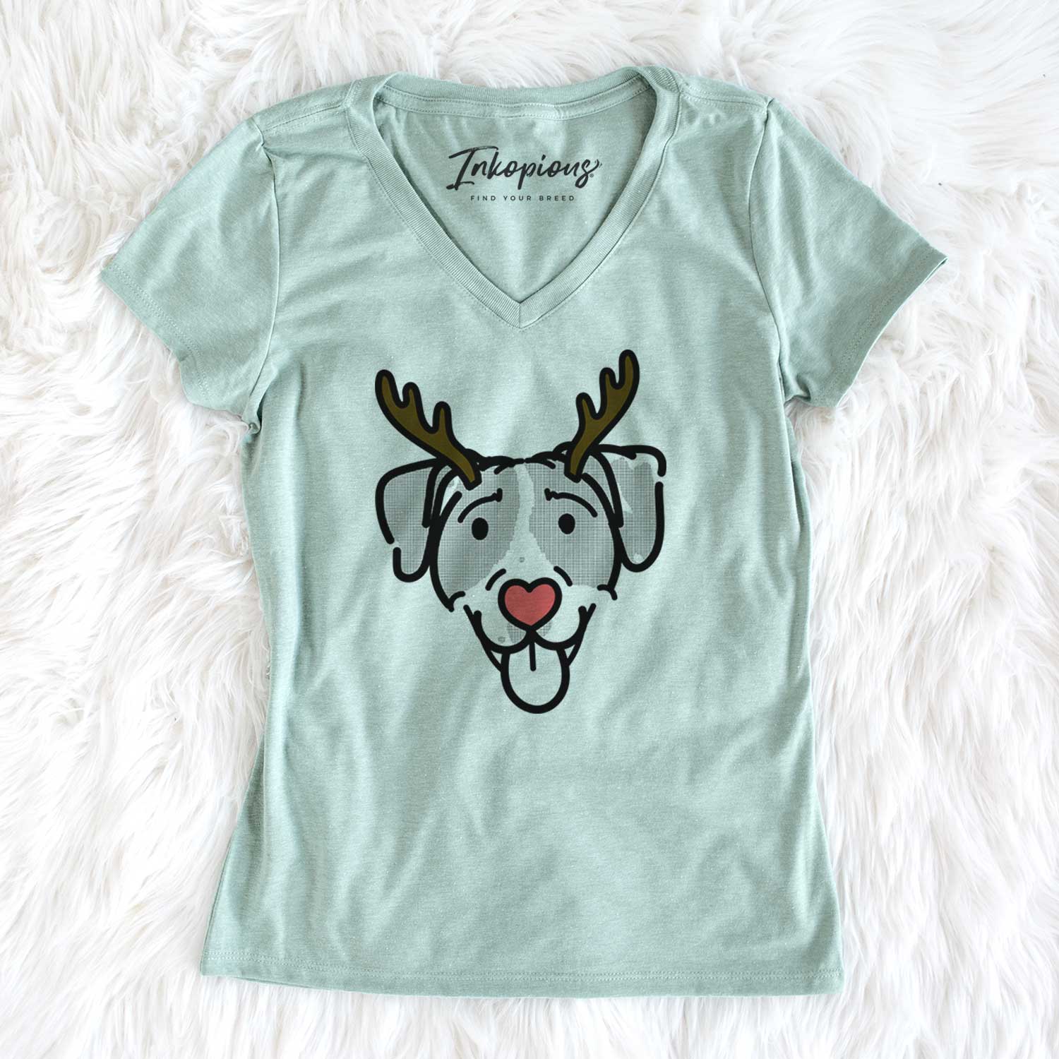 Red Nose Bluetick Coonhound - Shiva - Women's V-neck Shirt