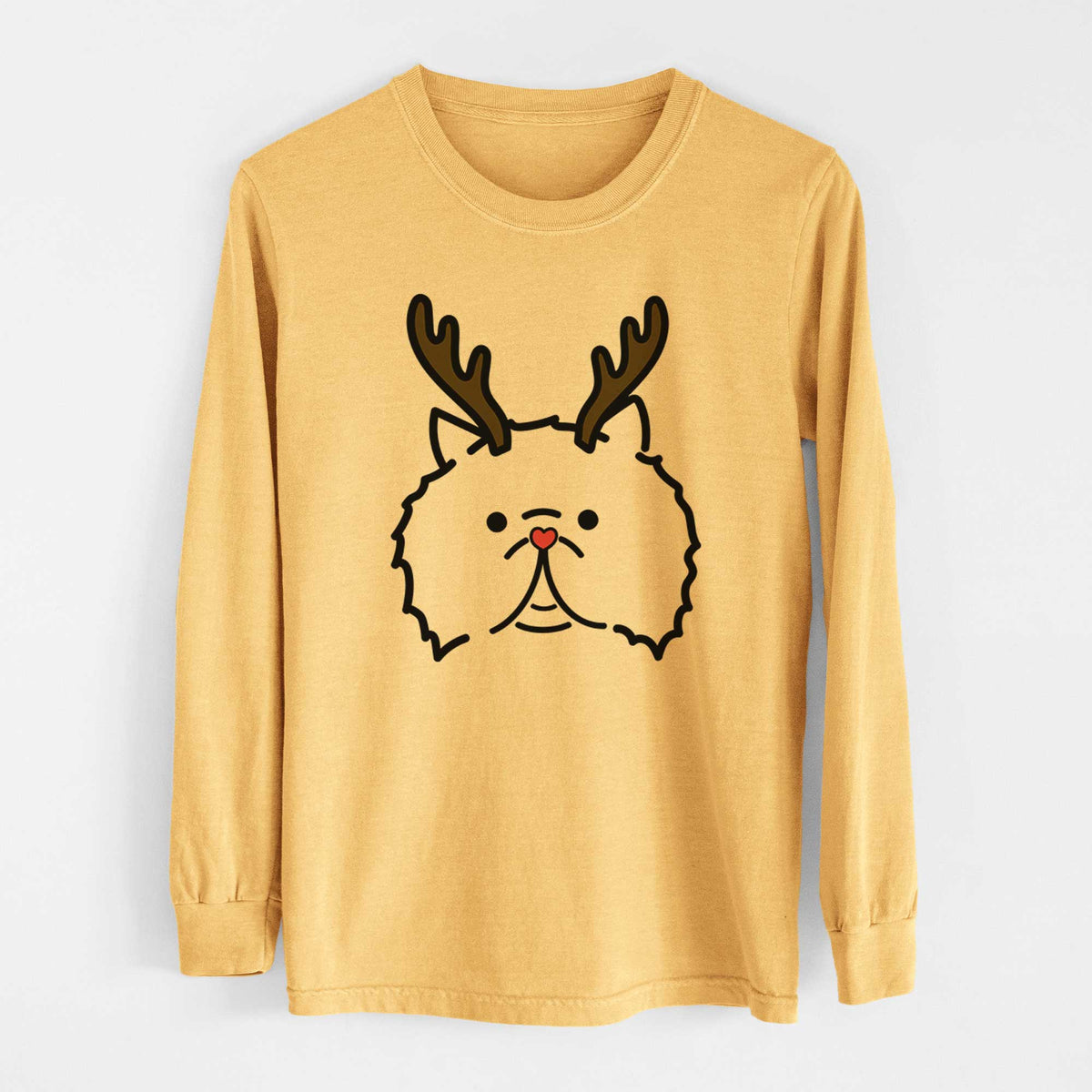 Red Nose Persian Cat - Smoosh - Heavyweight 100% Cotton Long Sleeve