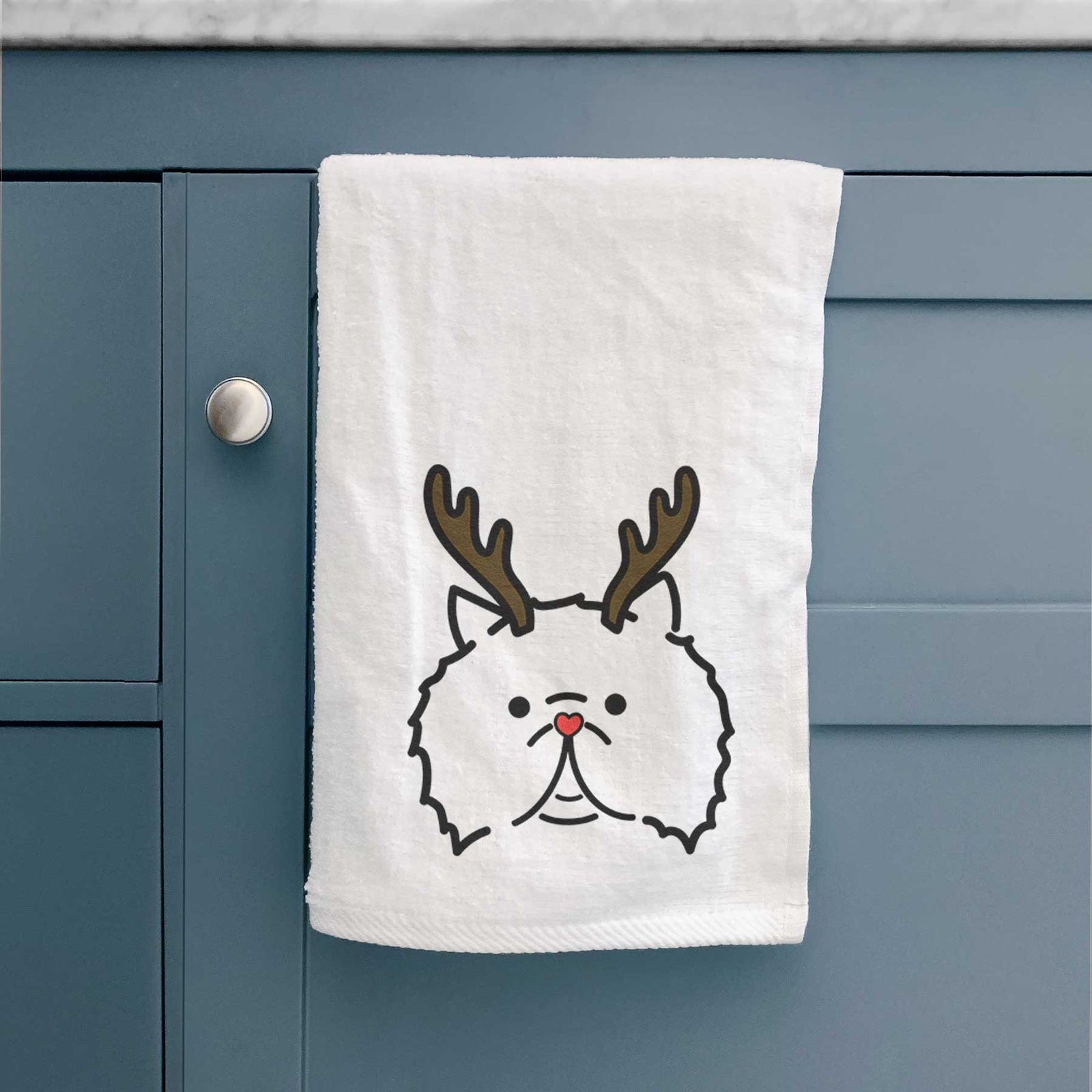 Red Nose Persian Cat - Smoosh - Decorative Hand Towel