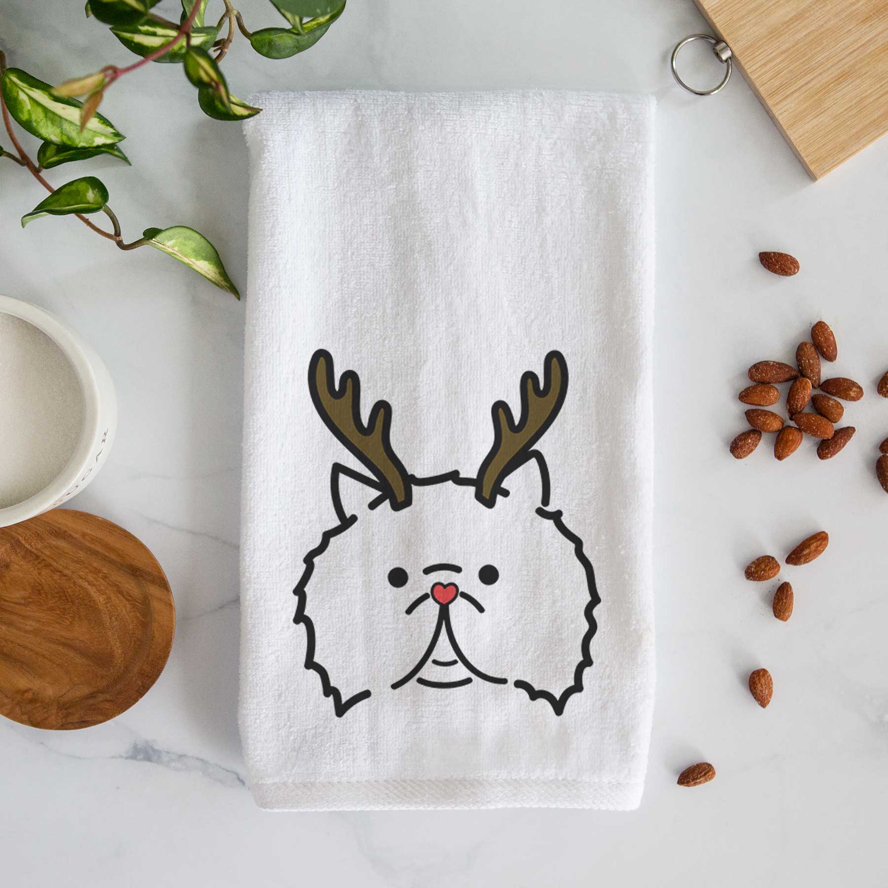 Red Nose Persian Cat - Smoosh - Decorative Hand Towel