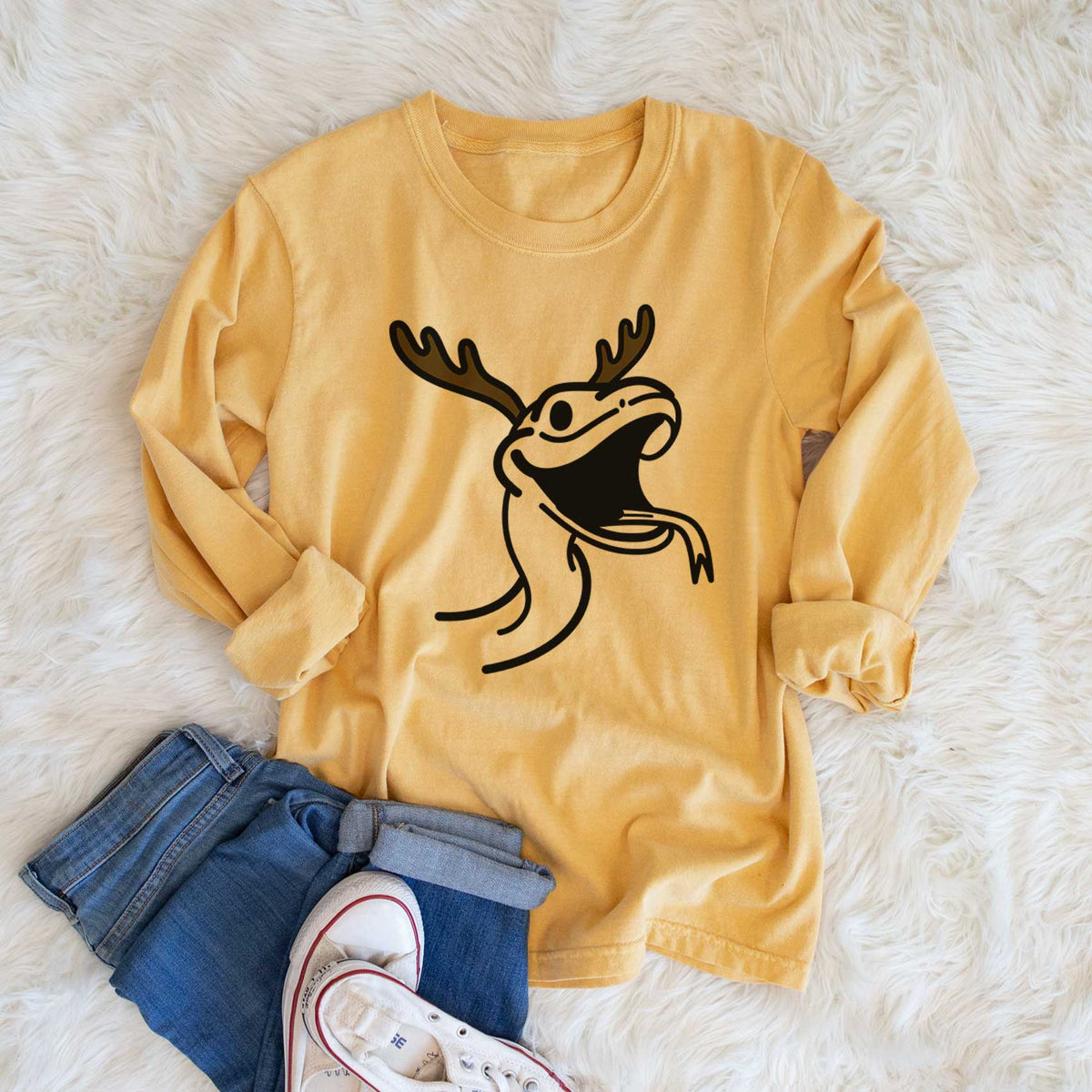 Red Nose Snake - Spike - Heavyweight 100% Cotton Long Sleeve