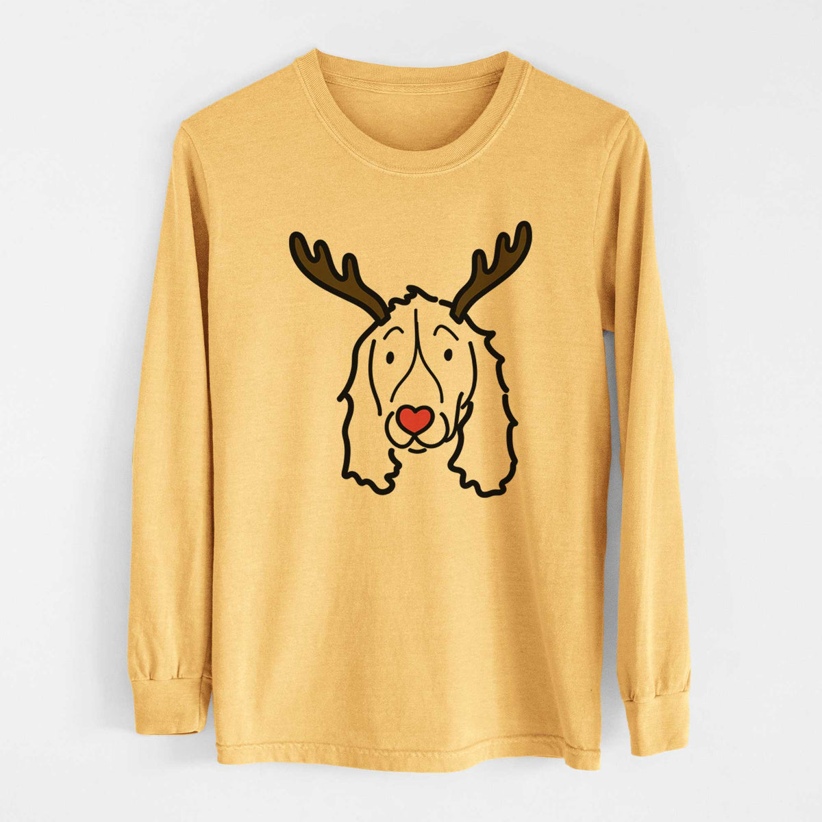 Red Nose English Springer Spaniel - Heavyweight 100% Cotton Long Sleeve