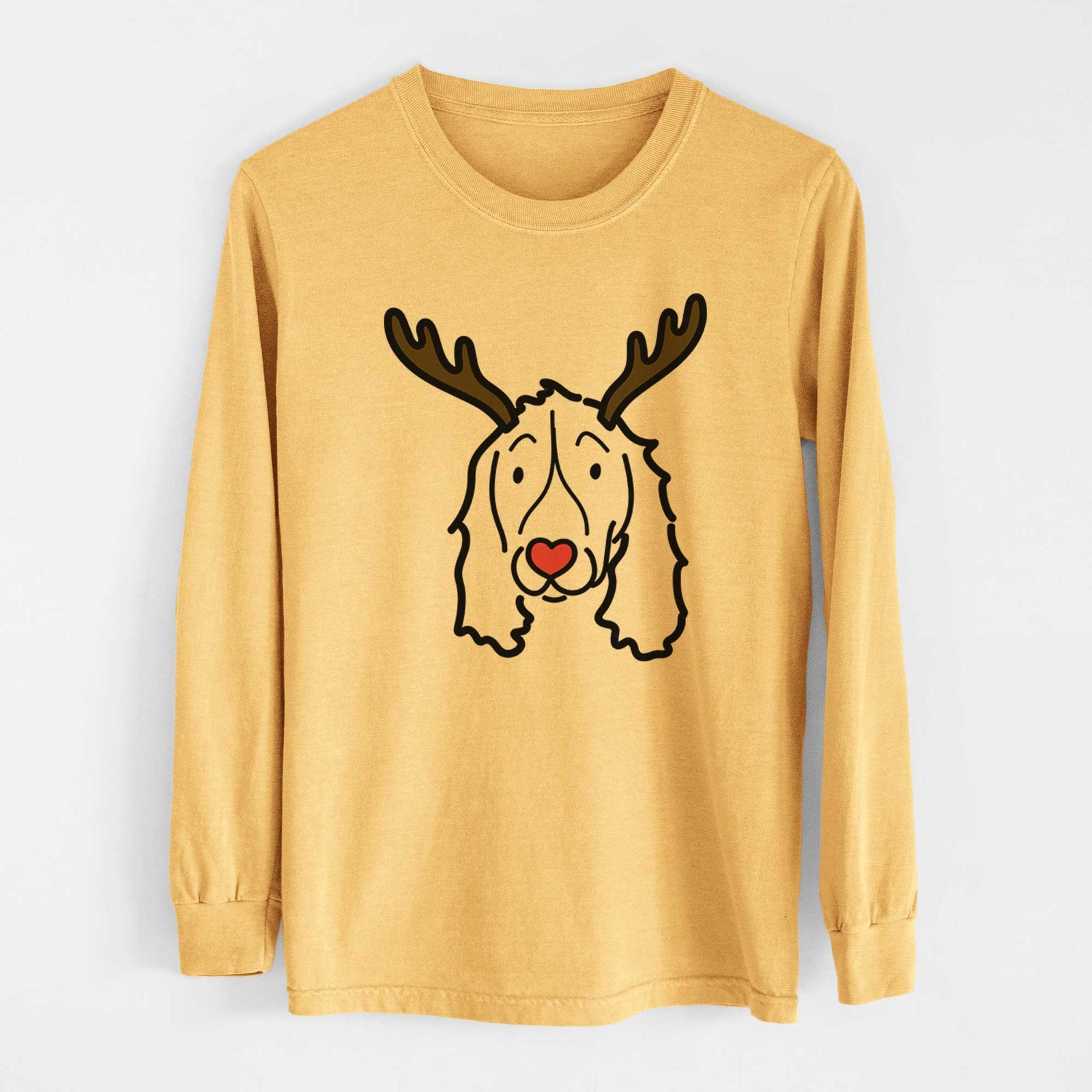 Red Nose English Springer Spaniel - Heavyweight 100% Cotton Long Sleeve