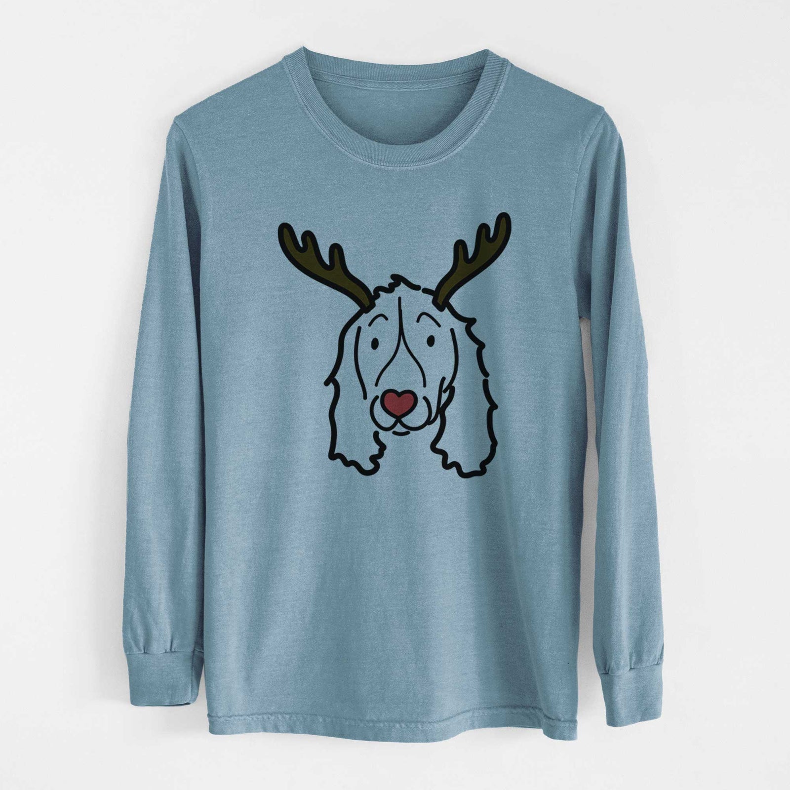 Red Nose English Springer Spaniel - Heavyweight 100% Cotton Long Sleeve