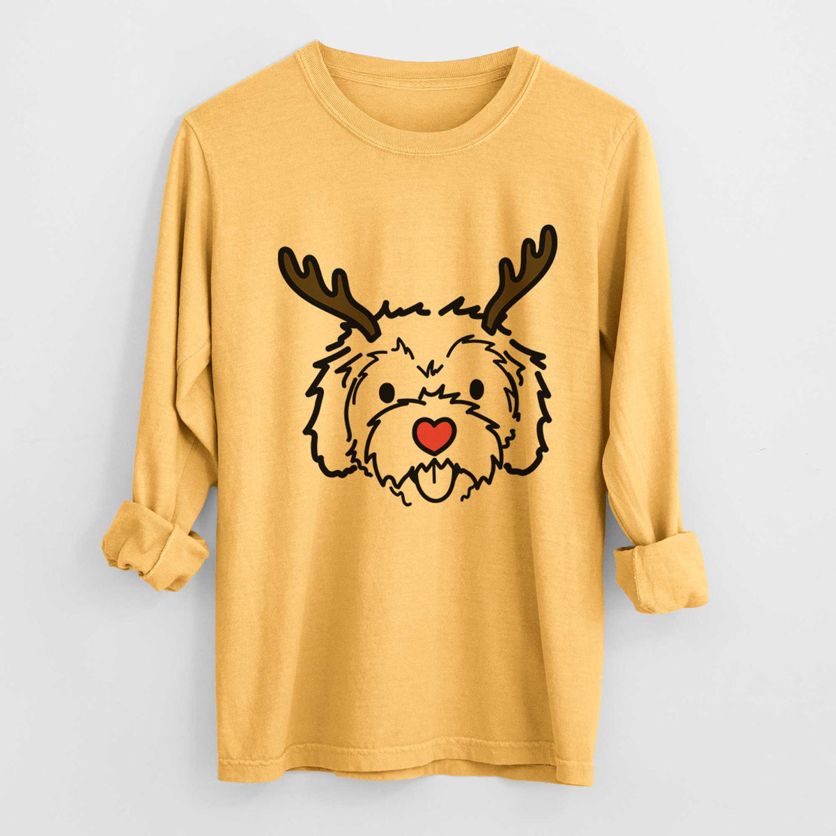 Red Nose Cockapoo - Sprinkles - Heavyweight 100% Cotton Long Sleeve