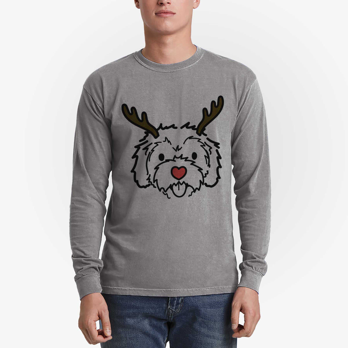 Red Nose Cockapoo - Sprinkles - Heavyweight 100% Cotton Long Sleeve