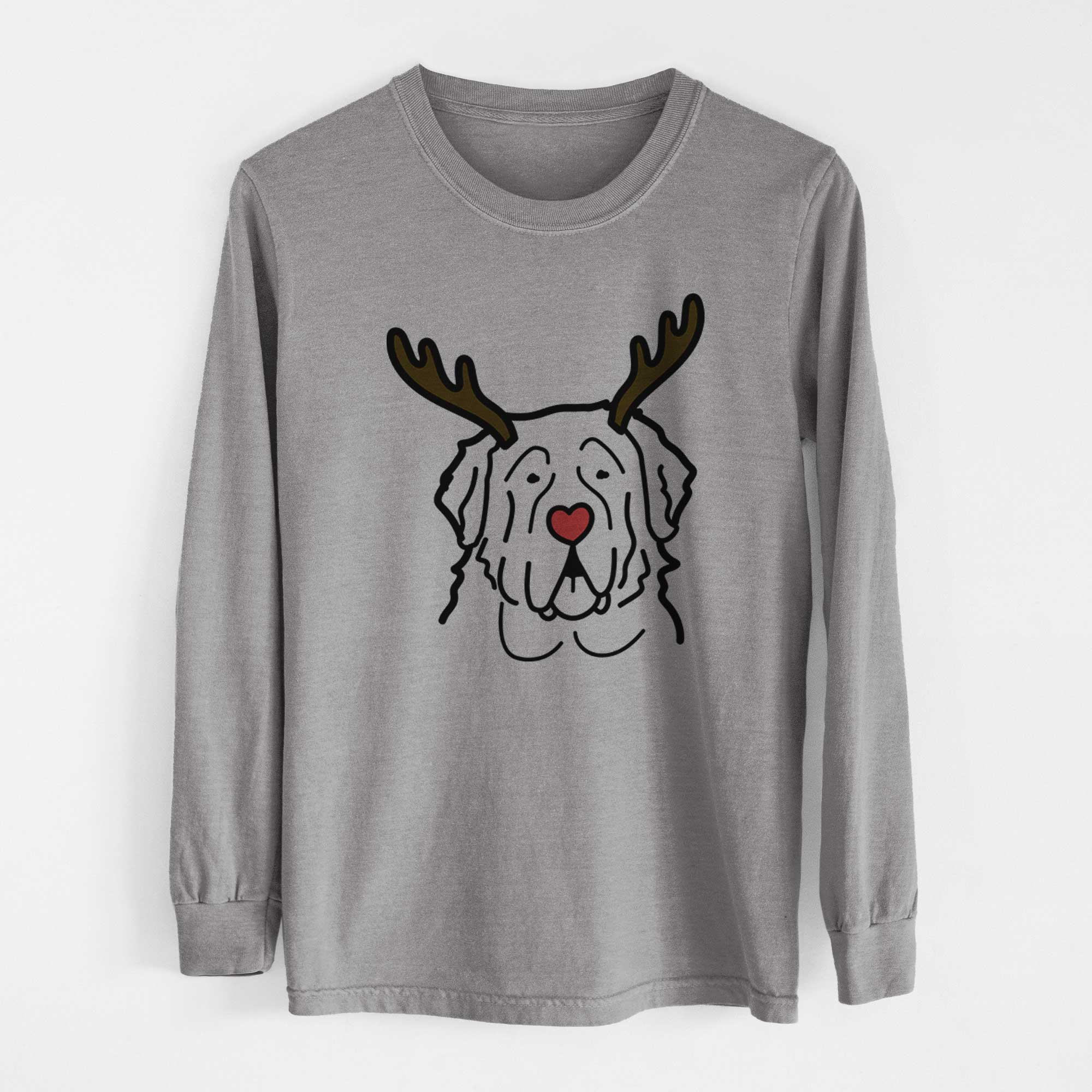 Red Nose Saint Bernard - Heavyweight 100% Cotton Long Sleeve