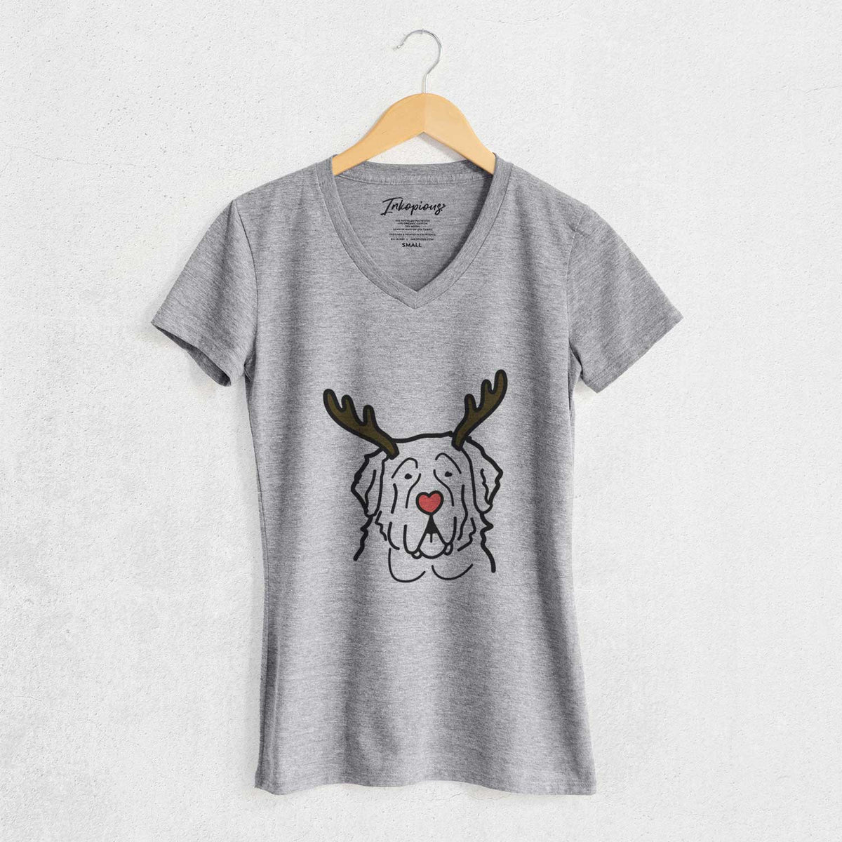 Red Nose Saint Bernard - Women's V-neck Shirt