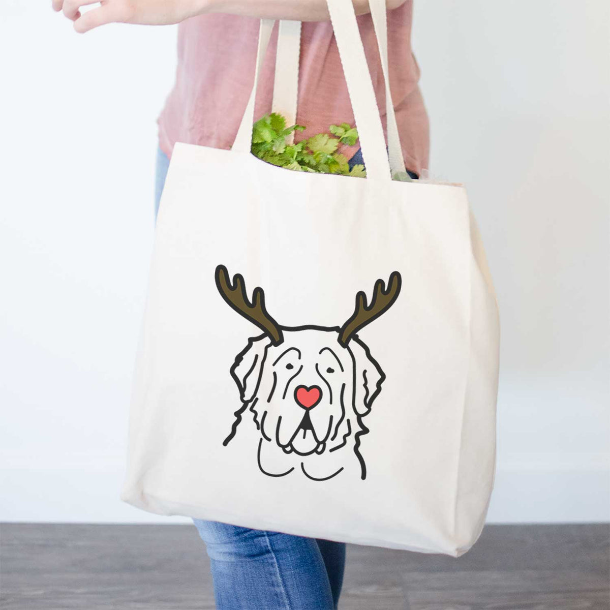 Red Nose Saint Bernard - Tote Bag