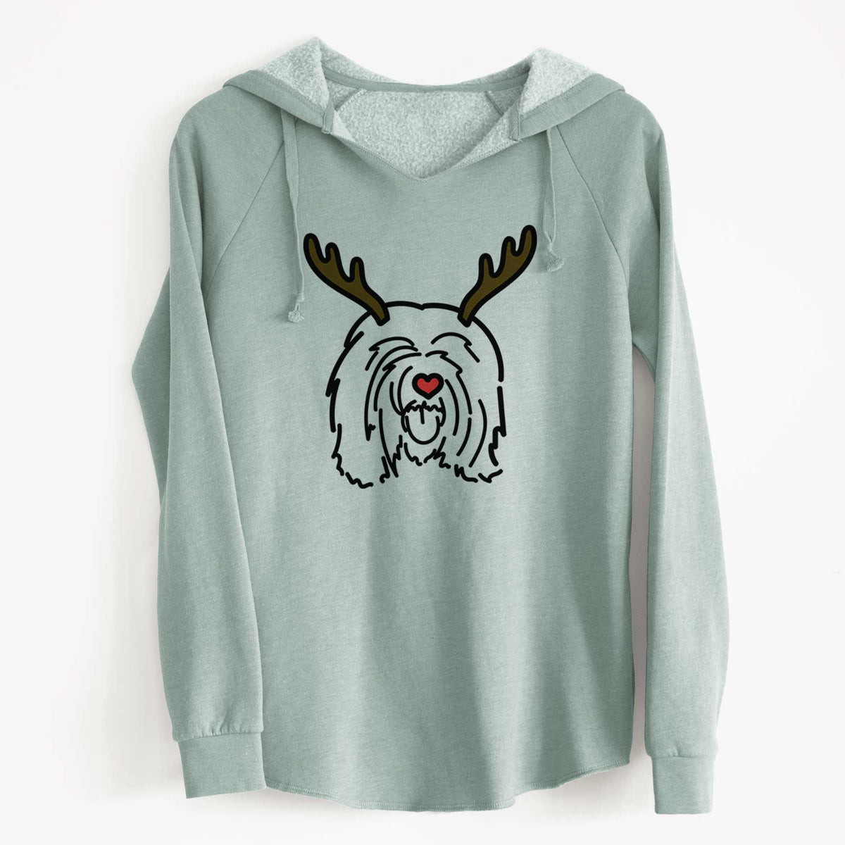 Red Nose Tibetan Mastiff - Stan - Cali Wave Hooded Sweatshirt