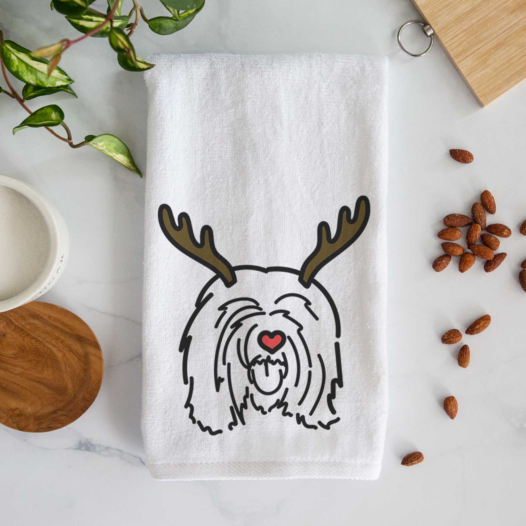 Red Nose Tibetan Mastiff - Stan - Decorative Hand Towel