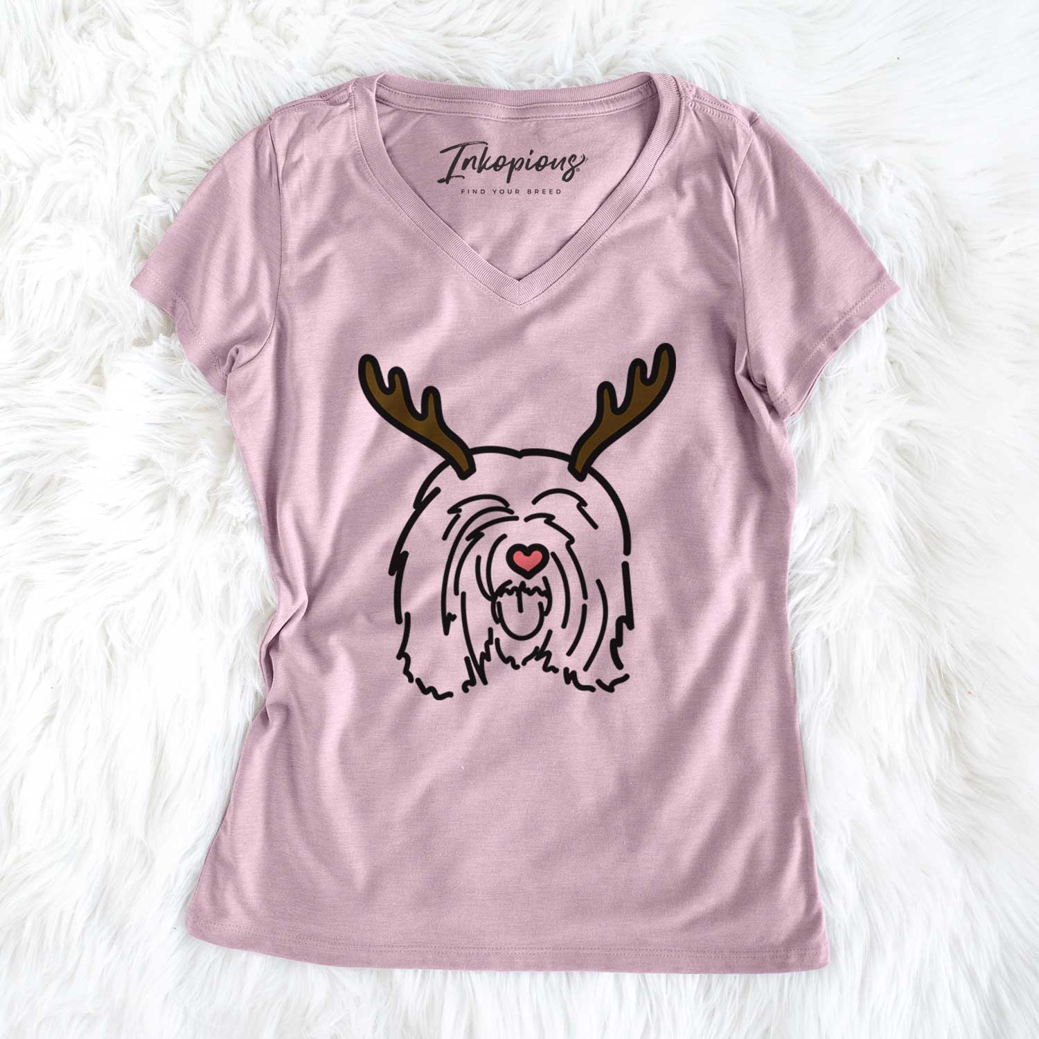 Red Nose Tibetan Mastiff - Stan - Women's V-neck Shirt