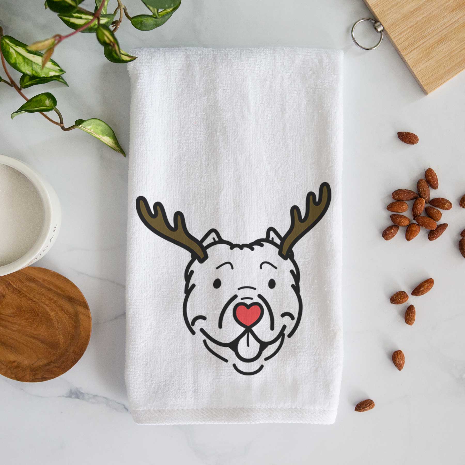 Red Nose American Bully - Tank - Decorative Hand Towel