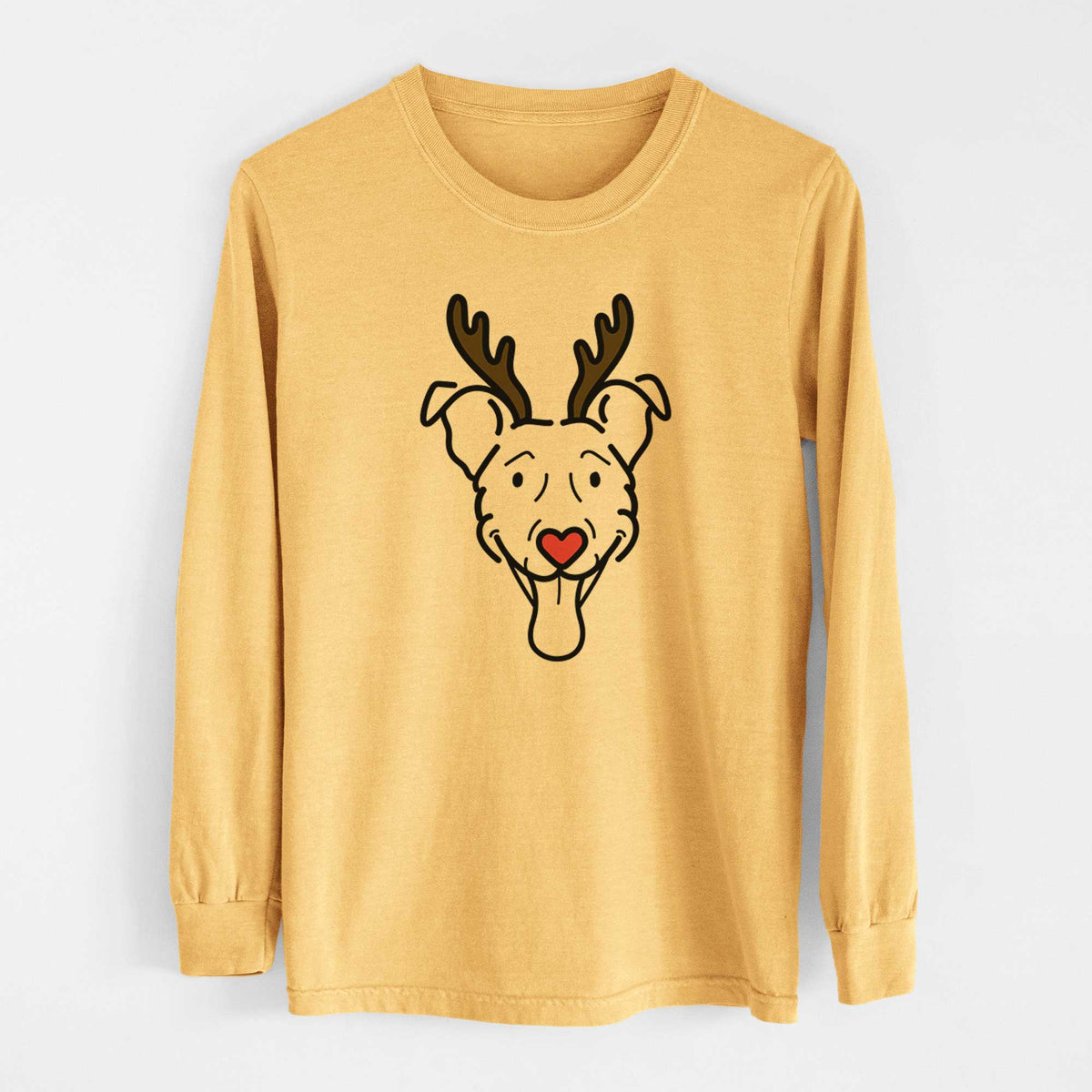 Red Nose Vizsla Mix - Tegan - Heavyweight 100% Cotton Long Sleeve