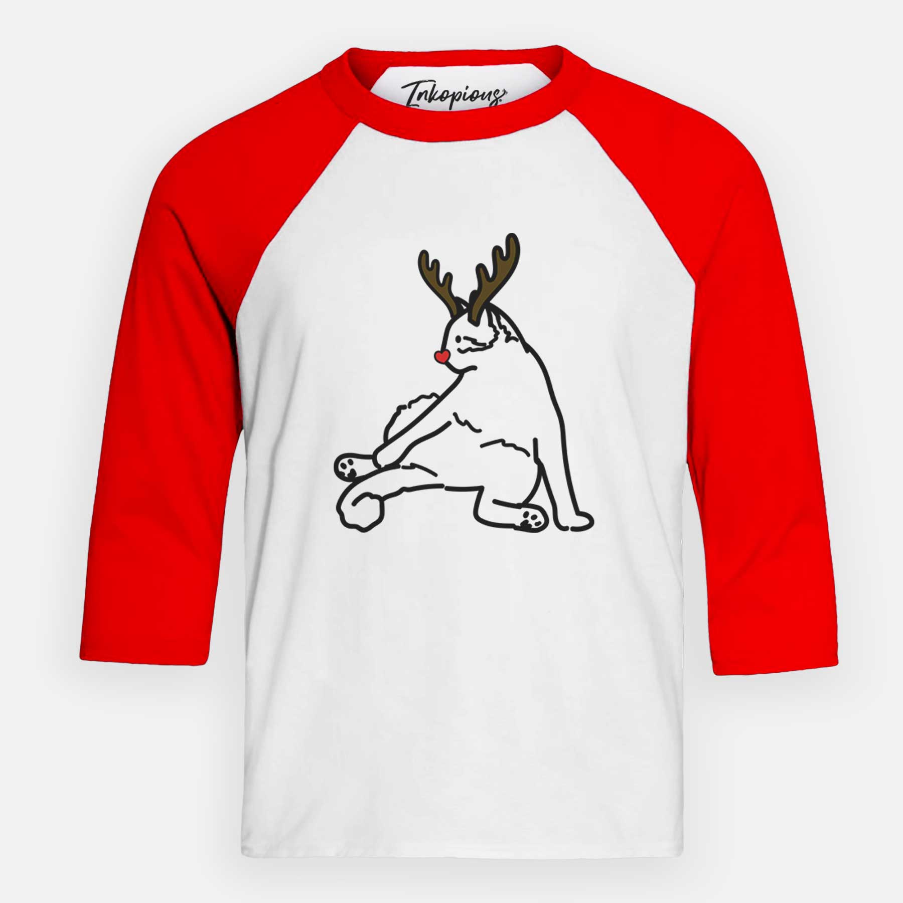 Red Nose Cat - Tom - Youth 3/4 Long Sleeve