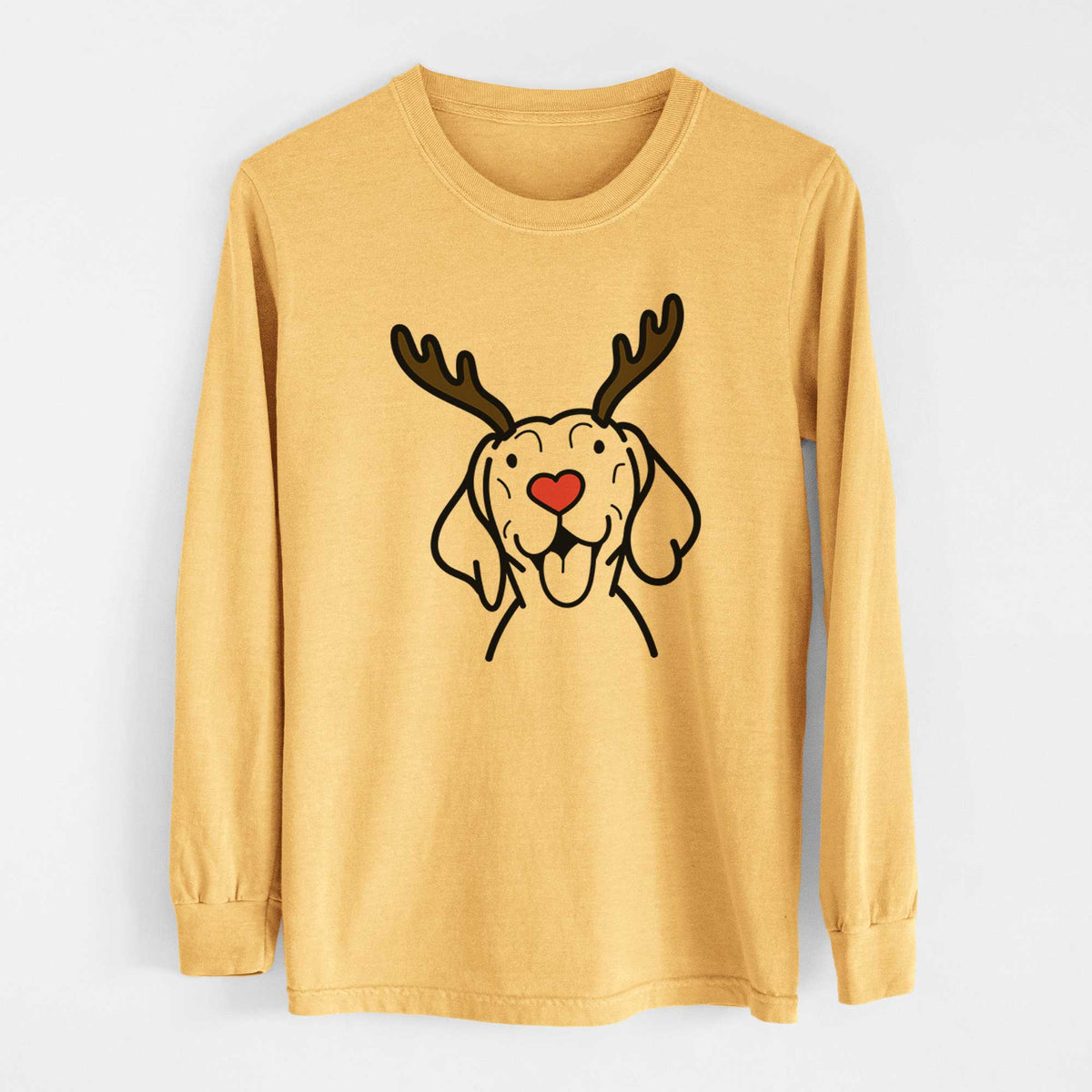 Red Nose Vizsla - Heavyweight 100% Cotton Long Sleeve