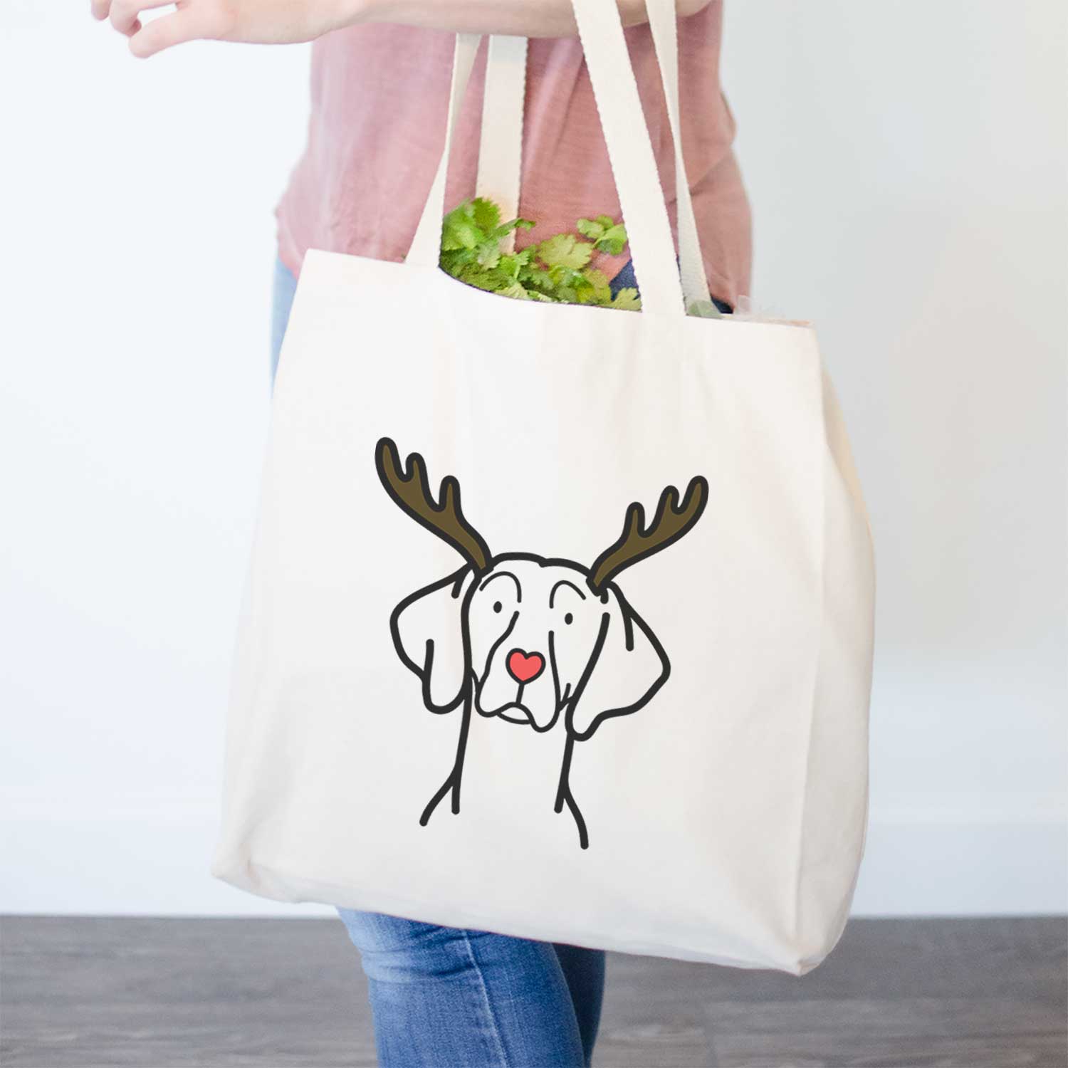 Red Nose Weimaraner - Tote Bag