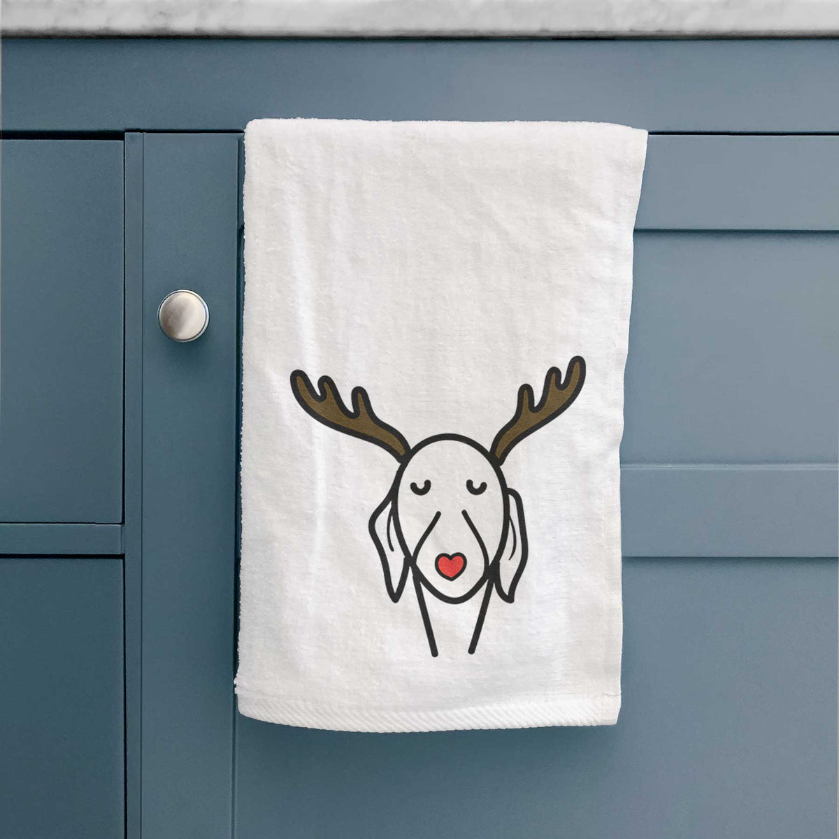 Red Nose Whippet - Decorative Hand Towel