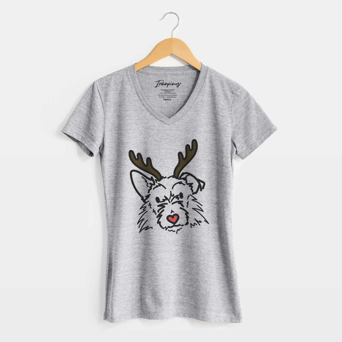 Red Nose Terrier Mix - Ziggy - Women's V-neck Shirt