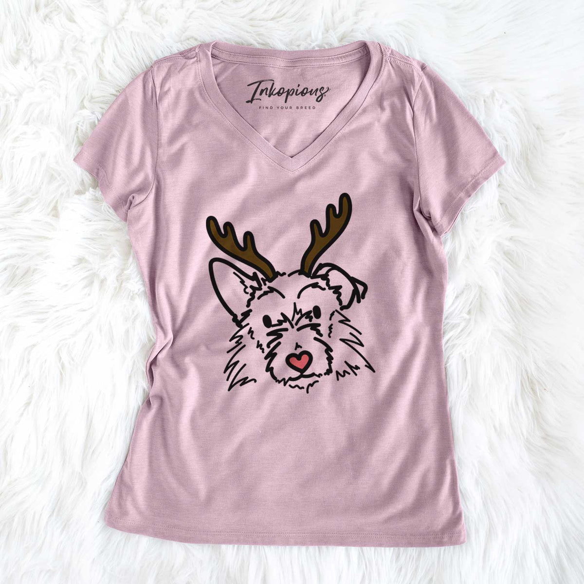 Red Nose Terrier Mix - Ziggy - Women's V-neck Shirt