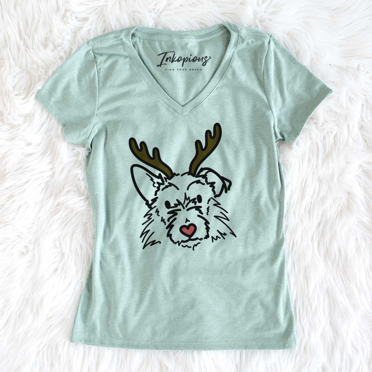 Red Nose Terrier Mix - Ziggy - Women's V-neck Shirt