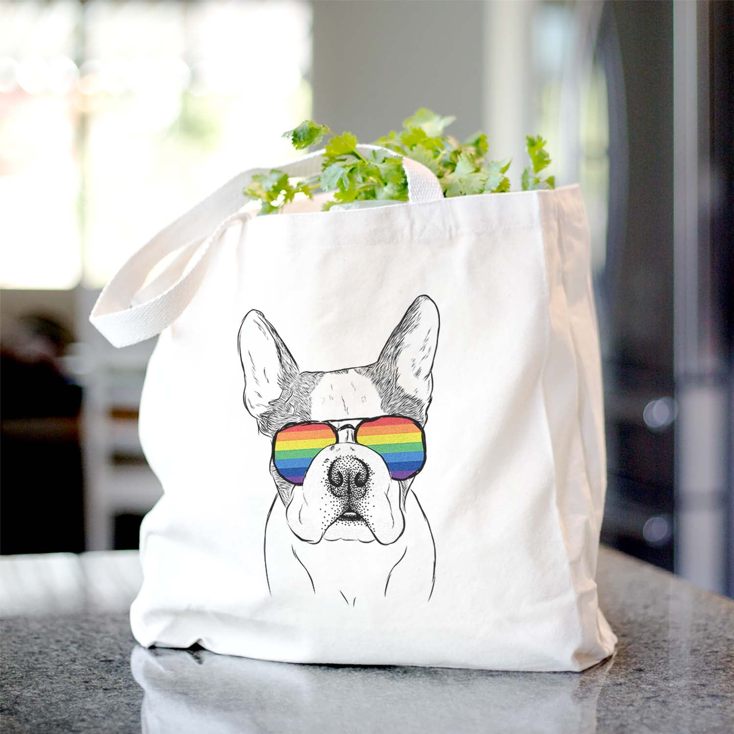 Chocolate Chip the Boston Terrier - Tote Bag